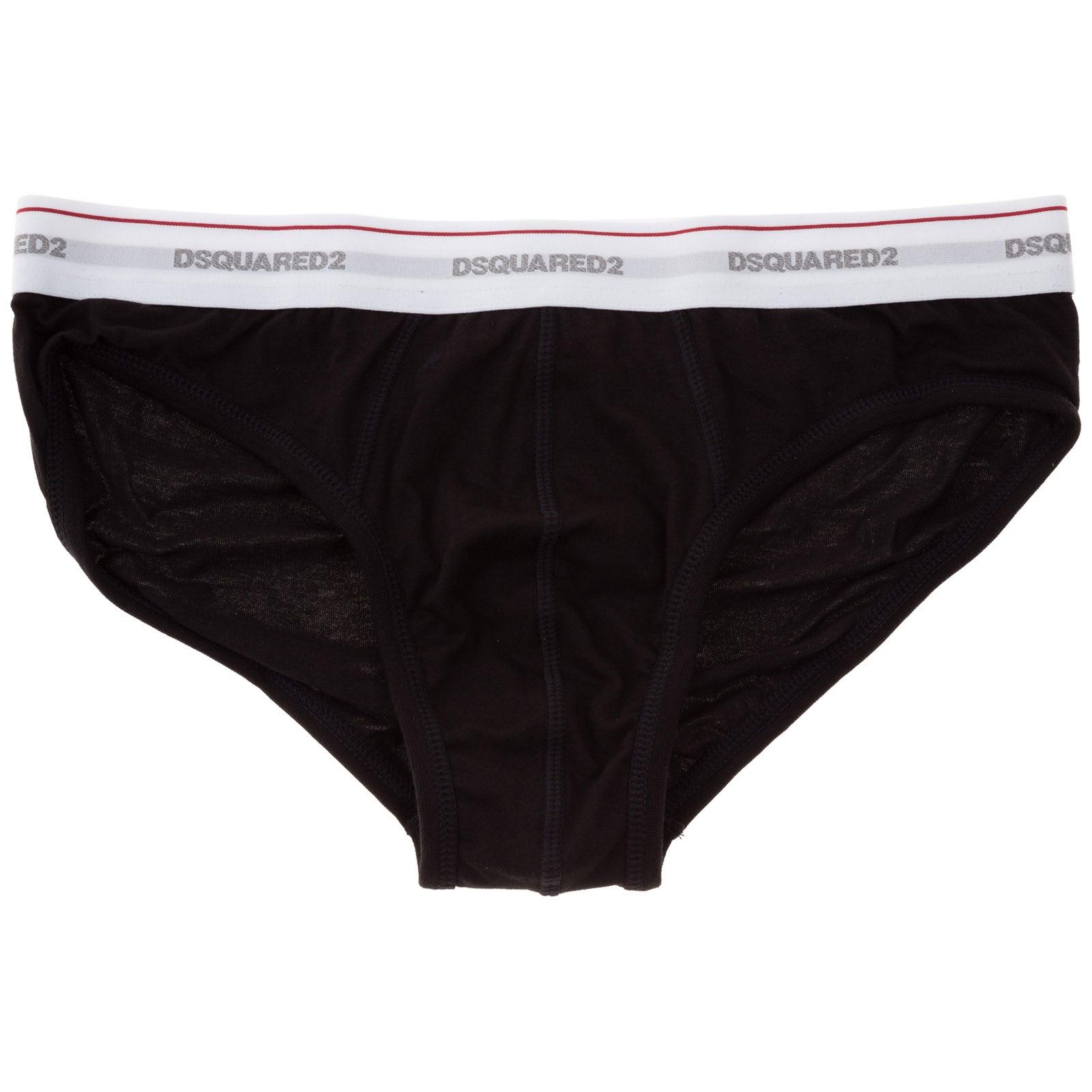 Dsquared2 Cotton Slip With Front Push Up In Nero