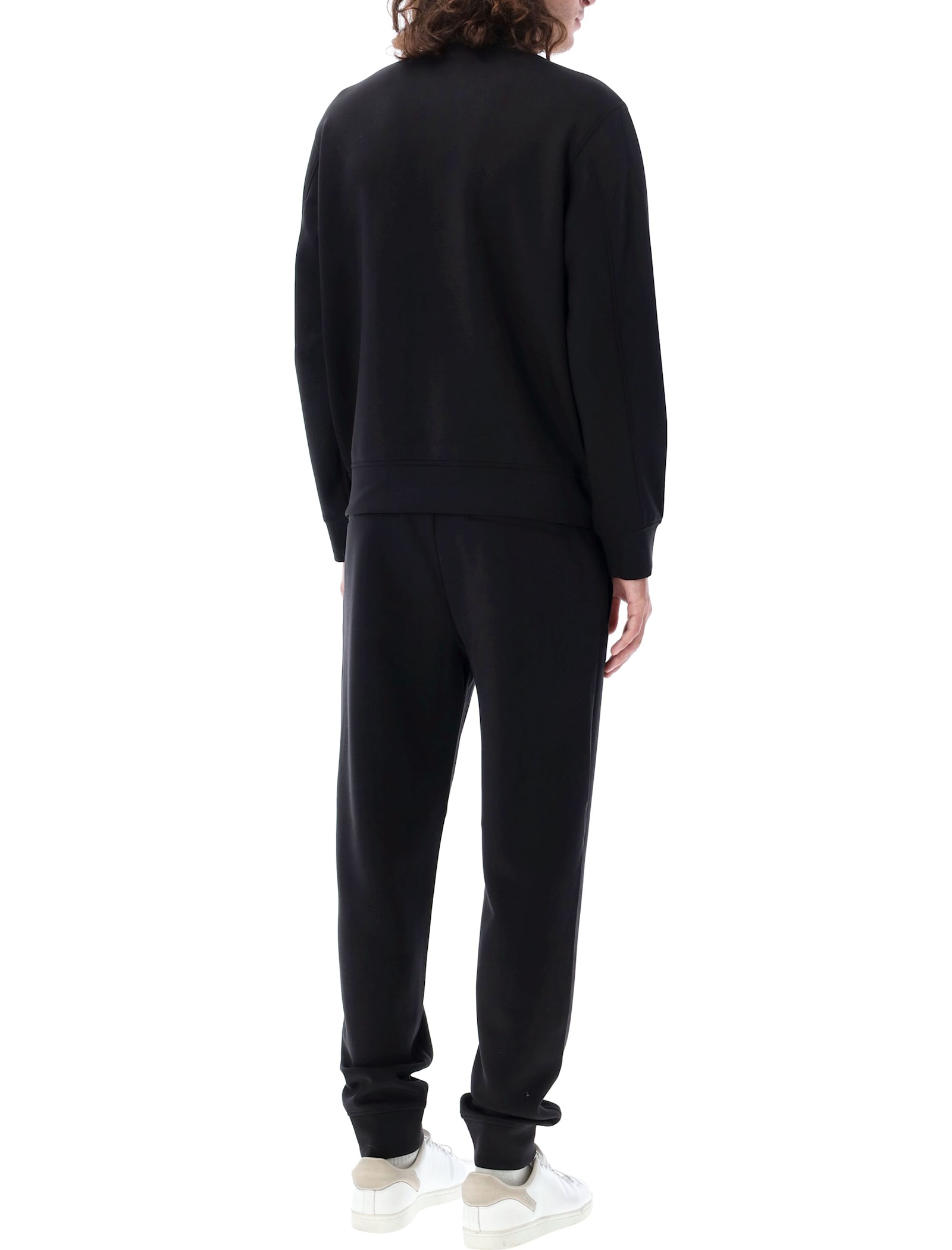 Shop Emporio Armani Pants And Fleece Set In Nero