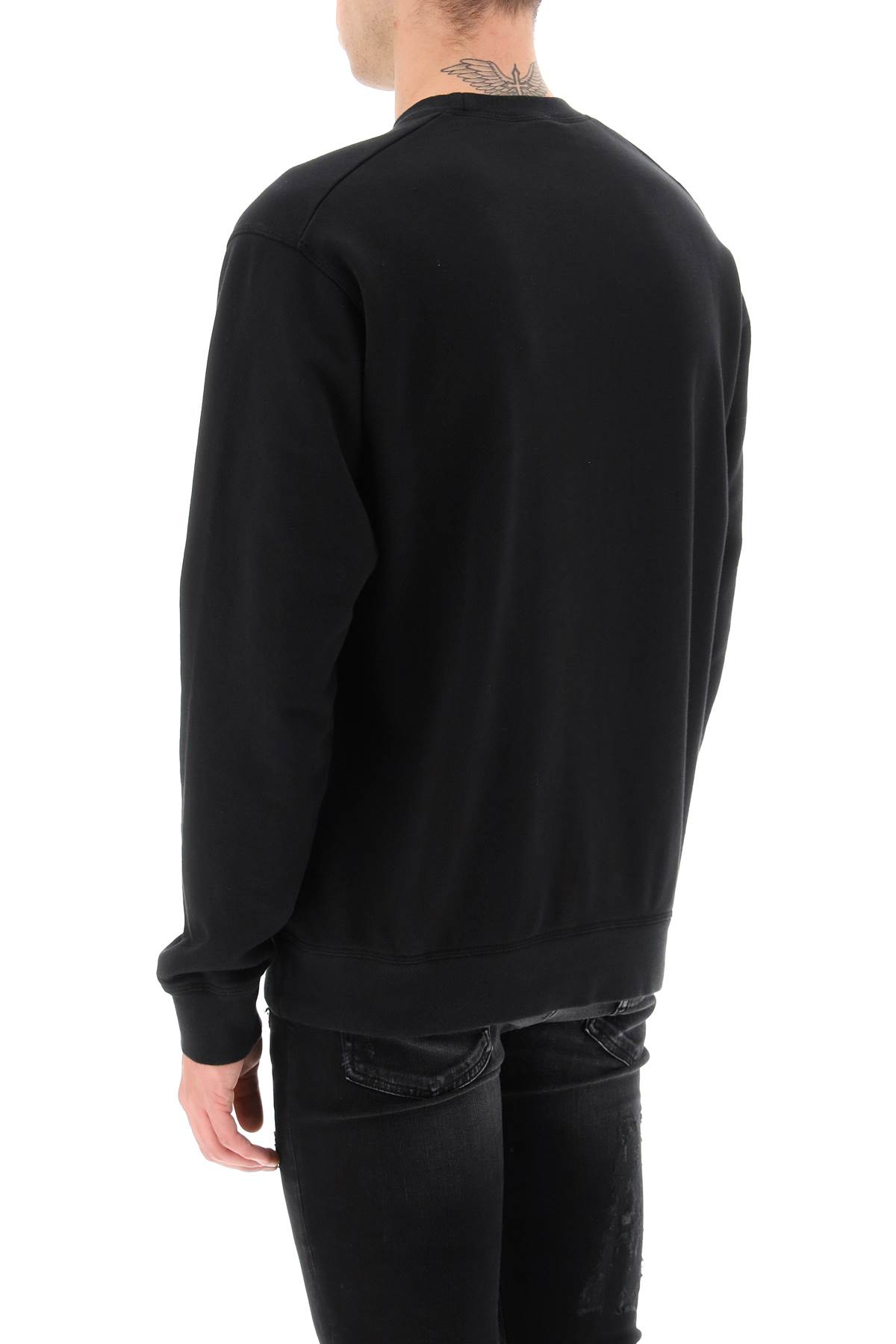 Shop Dsquared2 Logo Print Sweatshirt In Nero