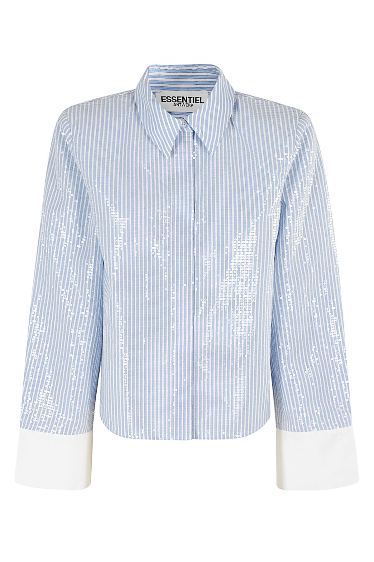 Shop Essentiel Antwerp Giuliano Sequin Shirt In Inge S Kitchen