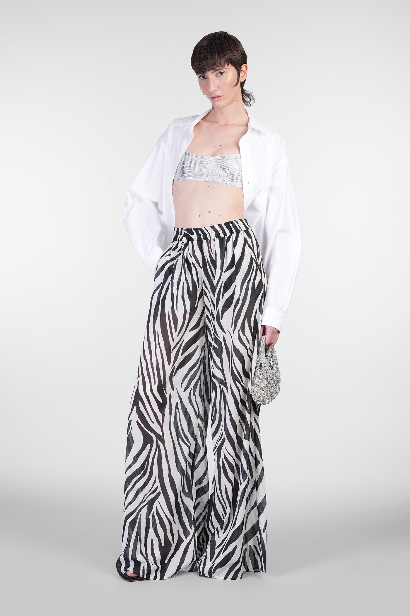 The Andamane Wiley Pants In White Cotton