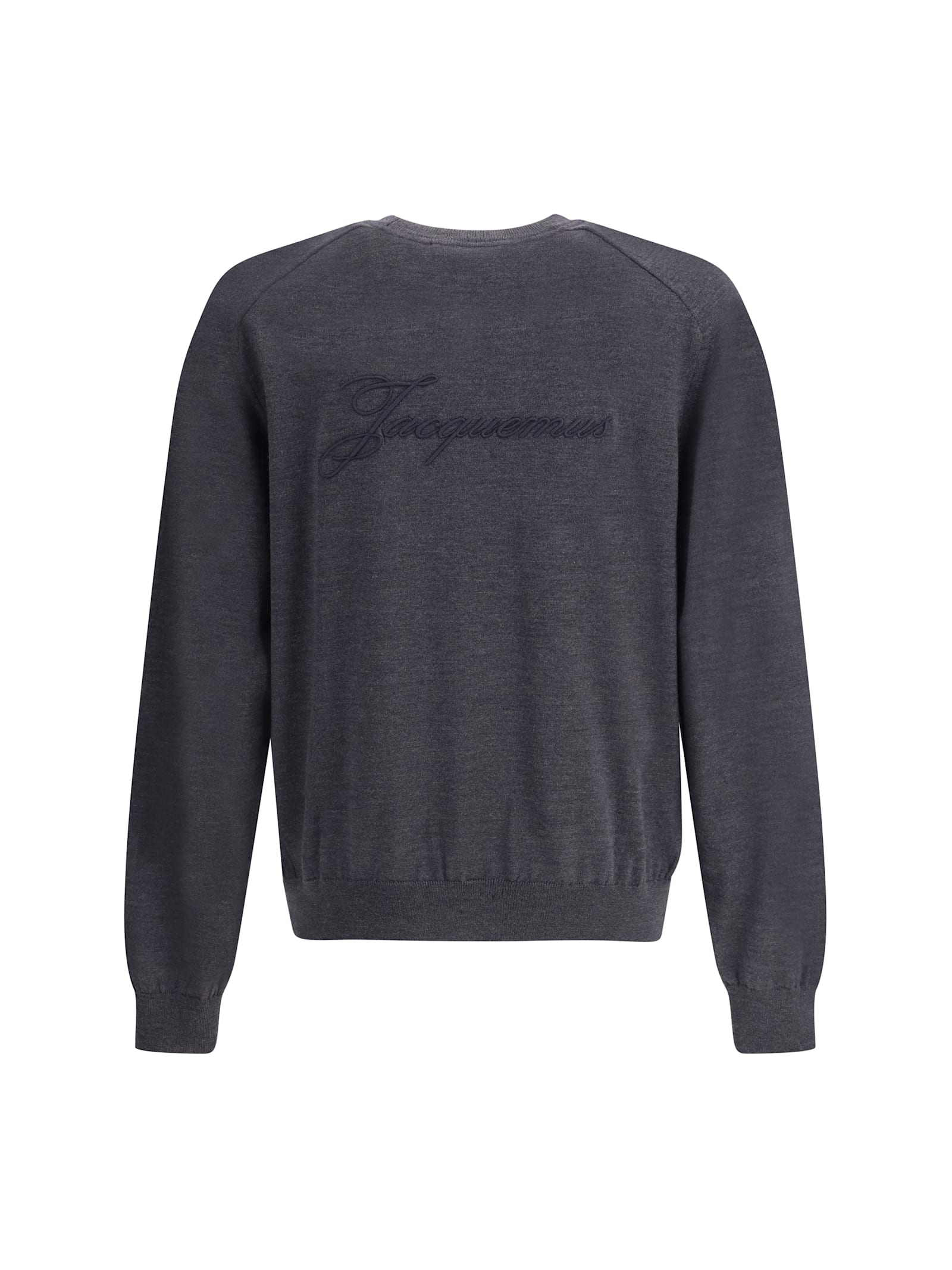 Jacquemus Men Crew-neck Sweater In Merino Wool In Blue