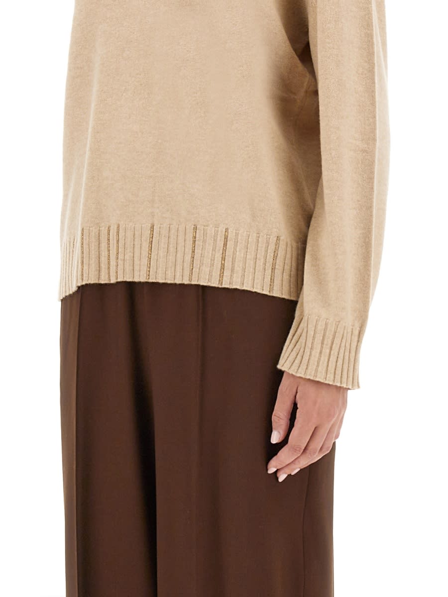 Fabiana Filippi Wool, Silk And Cashmere Sweater In Neutral