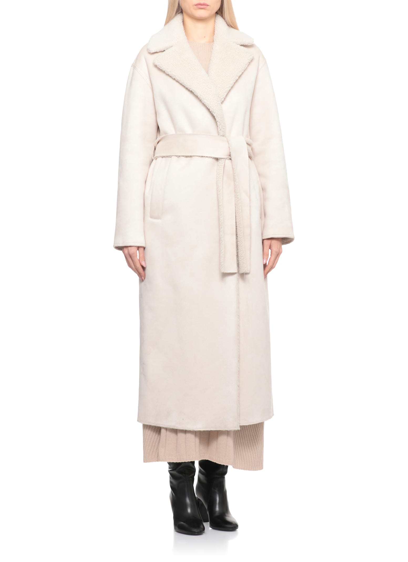 Betta Corradi Synthetic Teddy Coat In Neutral