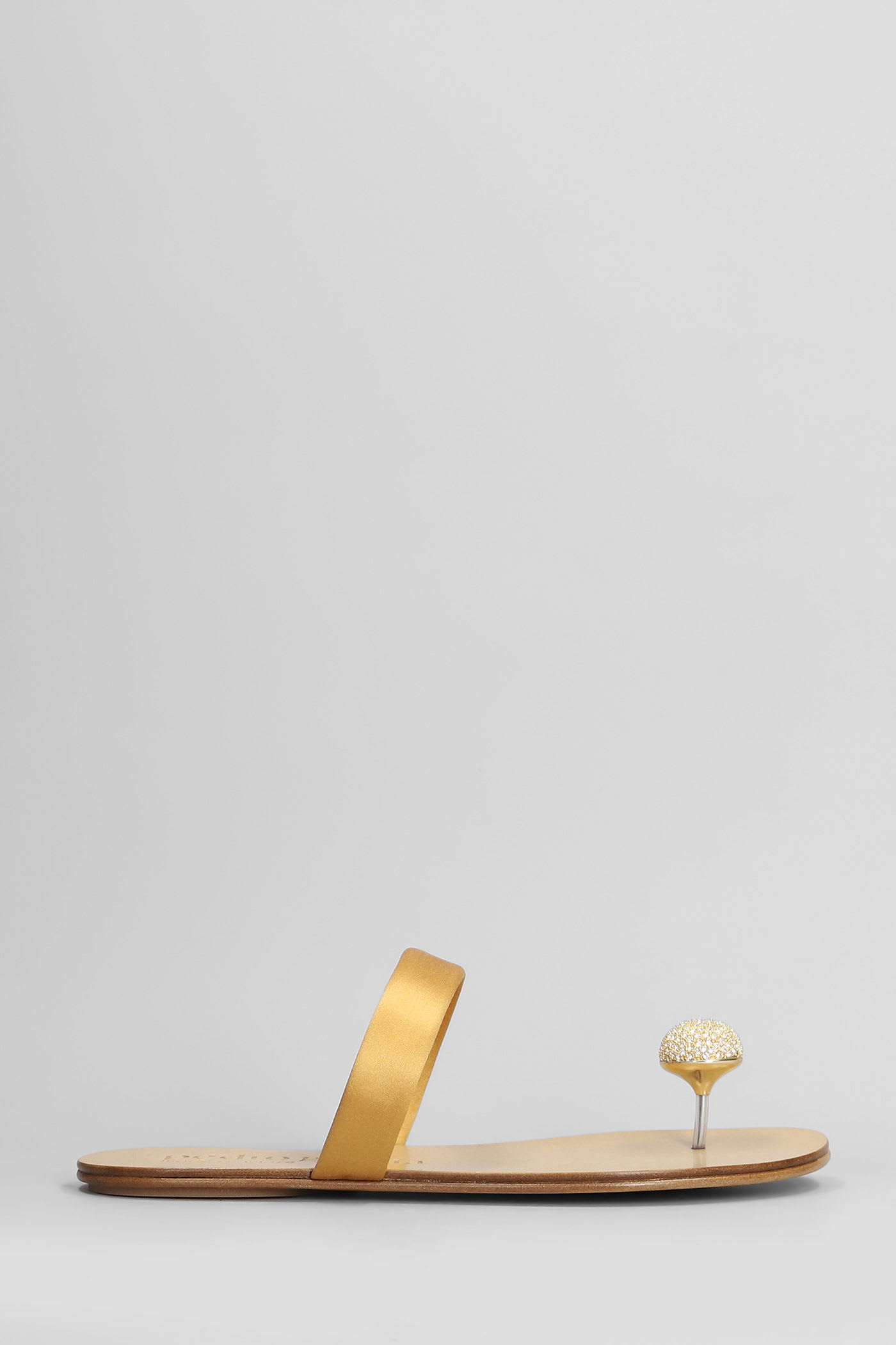 Pacha Flats In Gold Satin