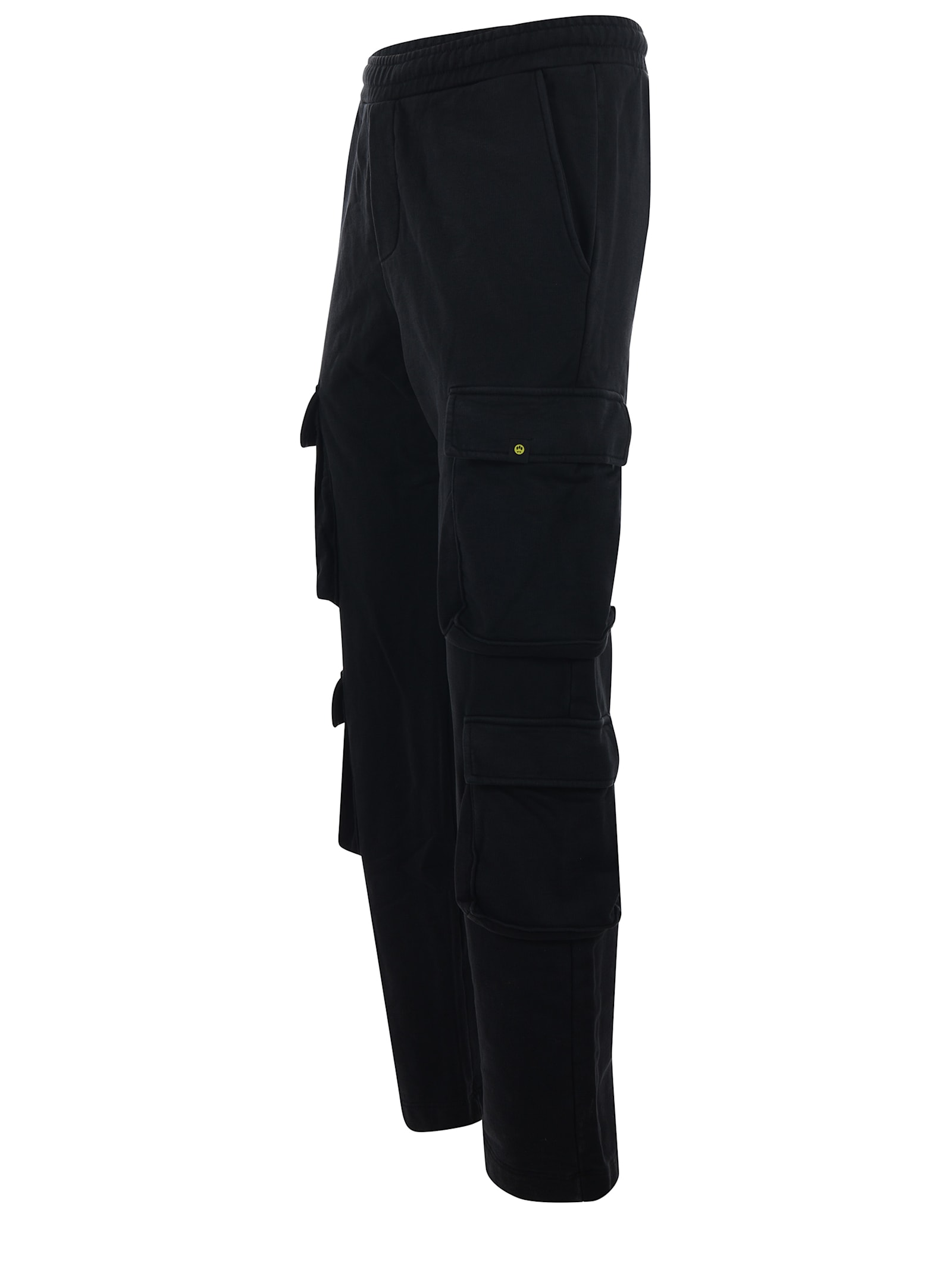 Shop Barrow Cargo Jogging Trousers In Cotton In Black