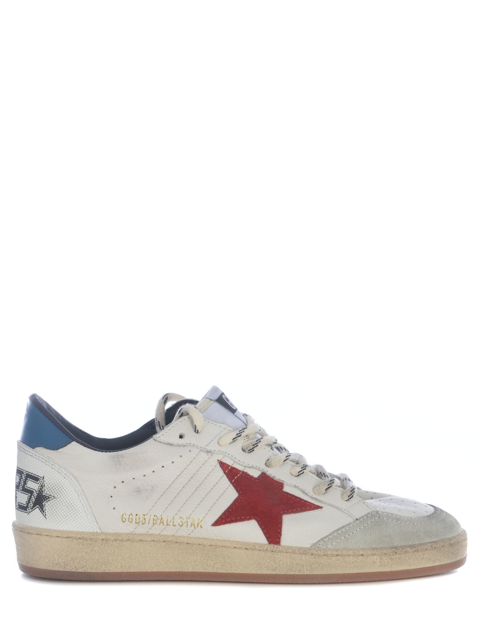 Golden Goose Sneakers  Ball Star Made Of Leather In Red