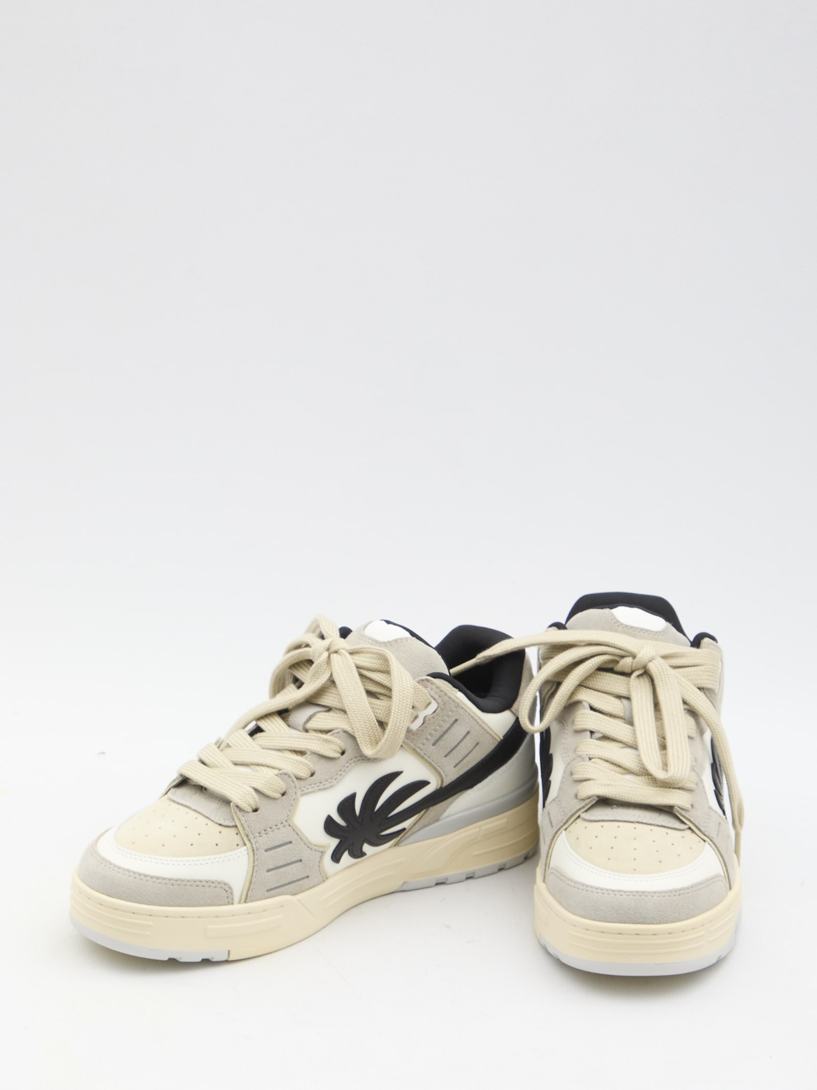 Shop Palm Angels Venice Sneakers In White