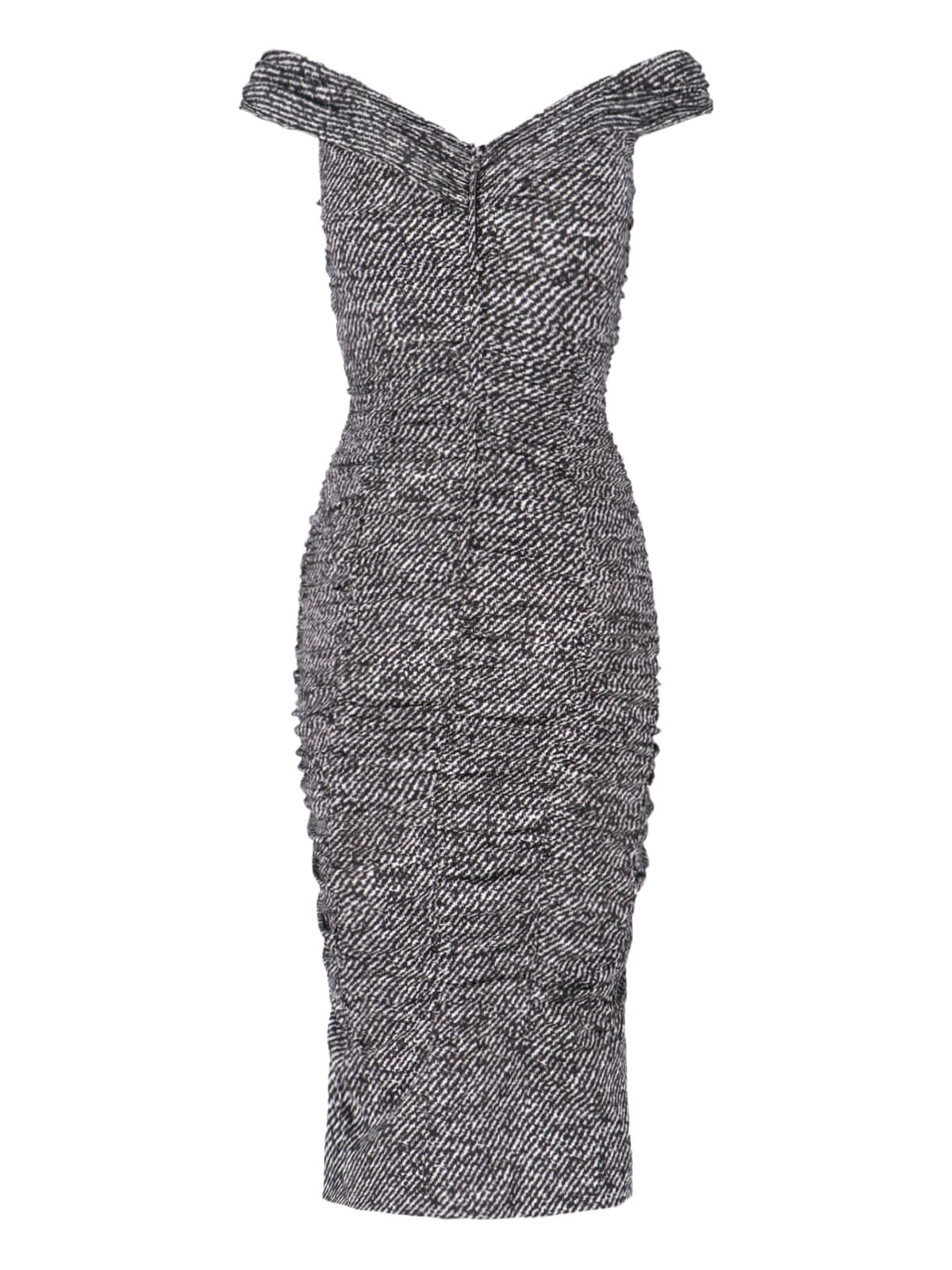 Dolce & Gabbana Silk Midi Dress In Black