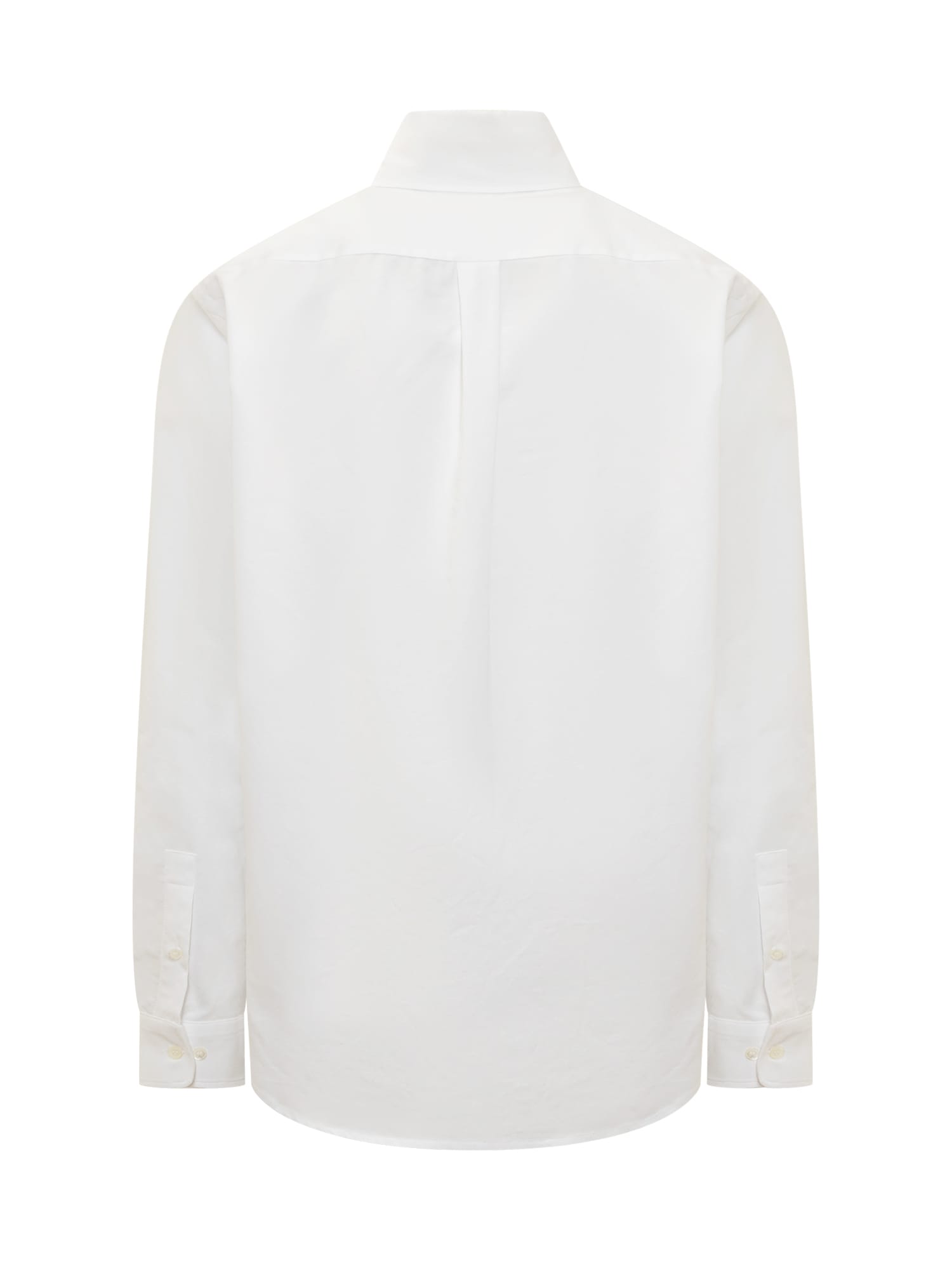 Shop Palm Angels Shirt With Pocket In White Black