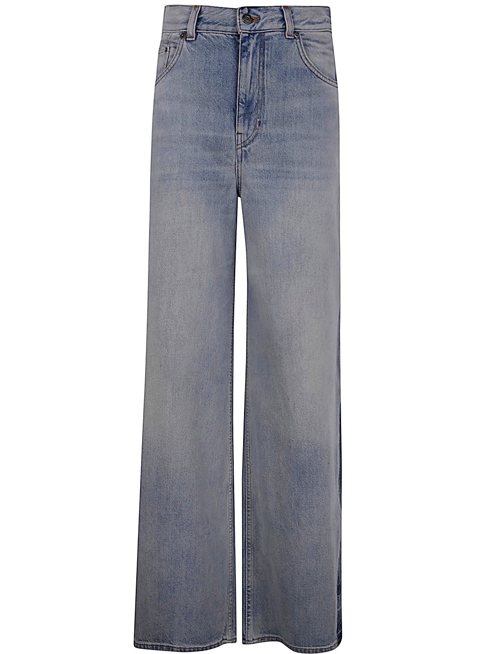 Shop Chloé Wide Leg Denim In V Graceful Blue