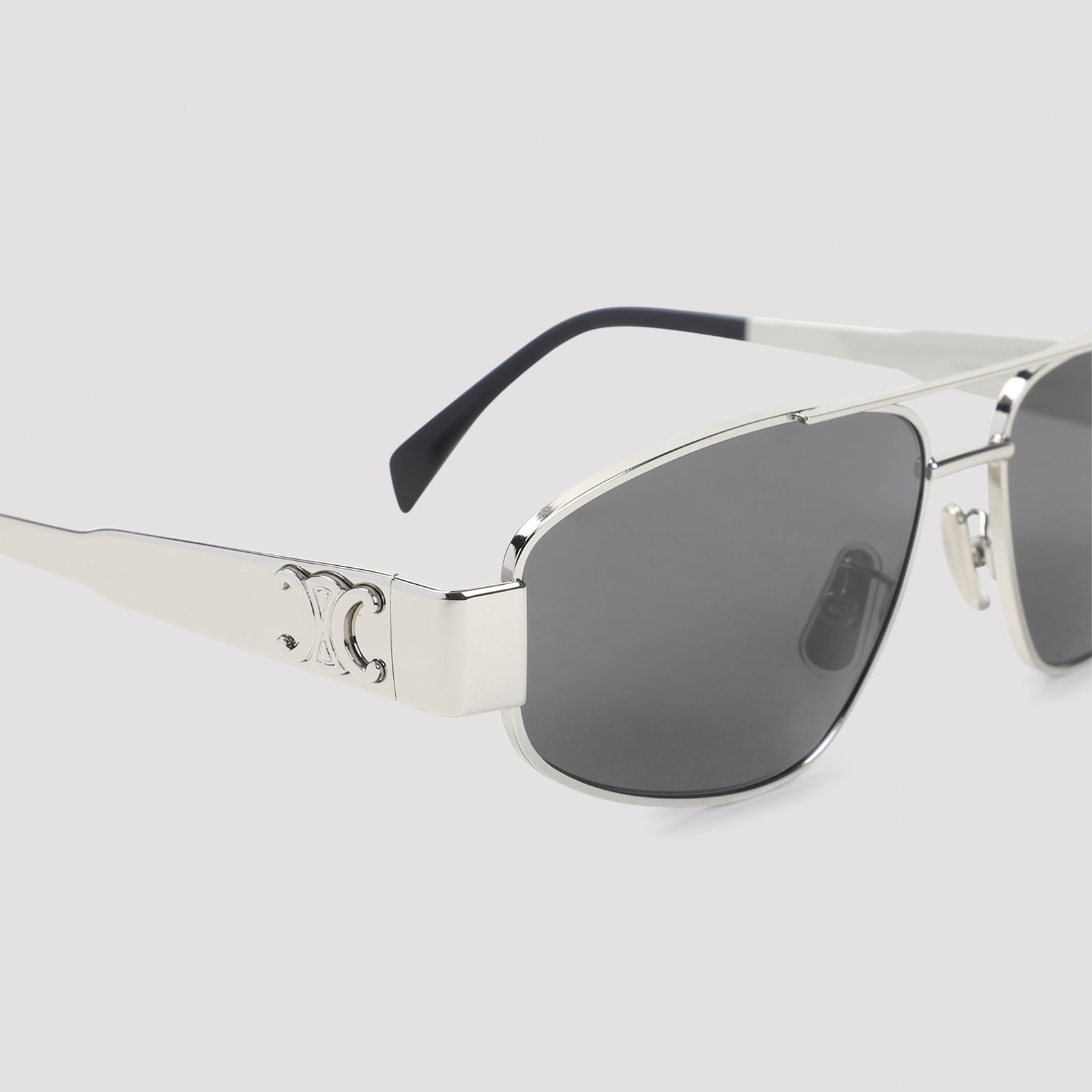 Celine Triomphe Metal 03 Sunglasses In Silver