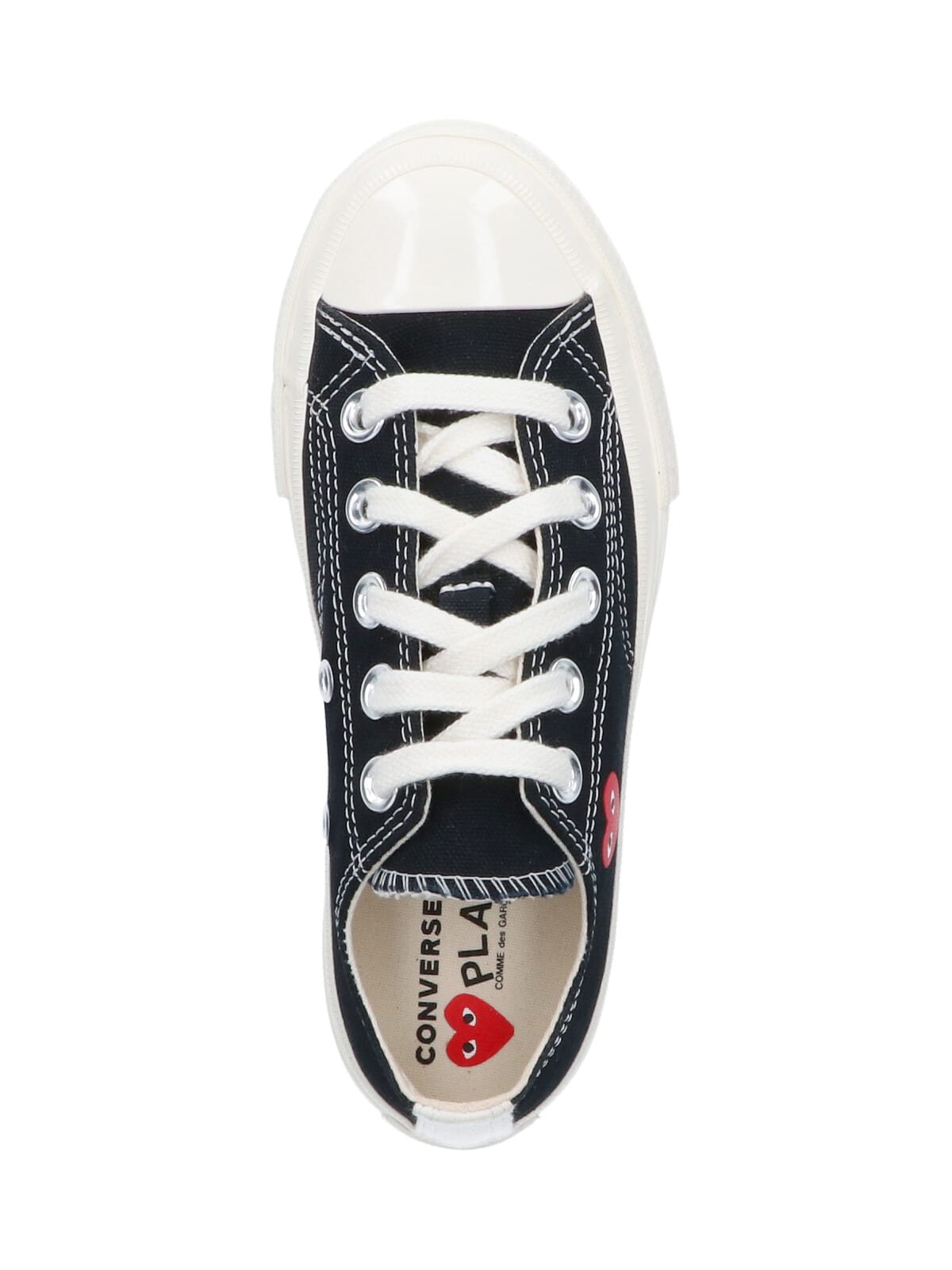Comme Des Garçons Play Heart-print Sneakers In Black