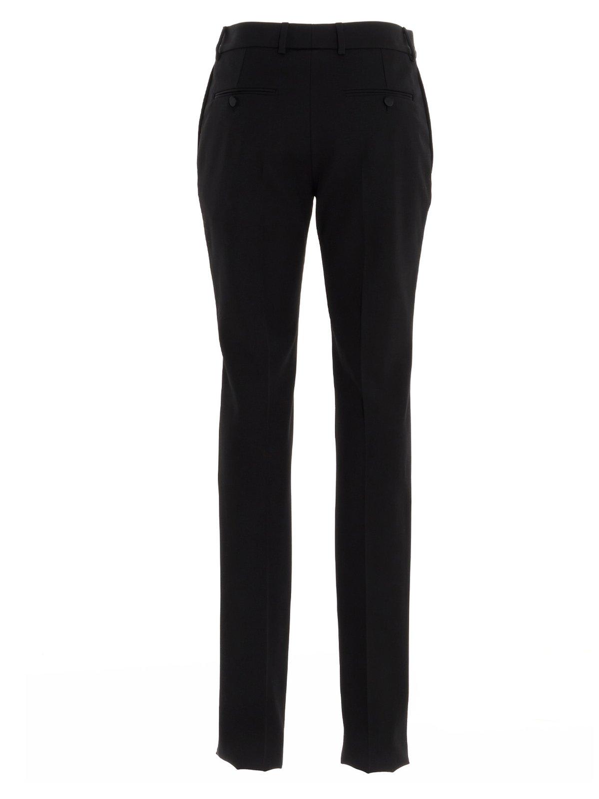 Shop Saint Laurent Tuxedo Straight-leg Pants In Black