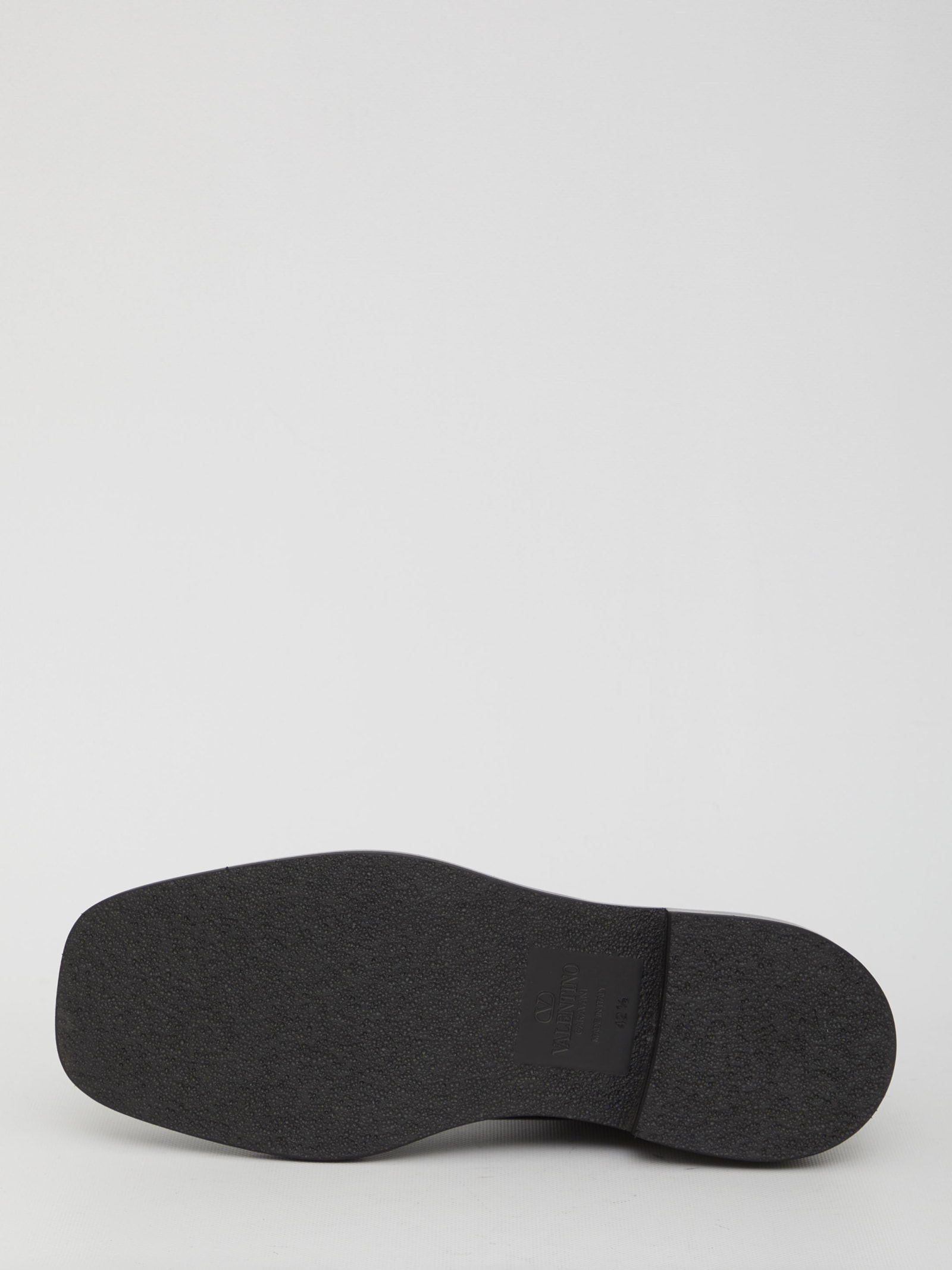 Valentino Studded Calf Leather Elastic Ankle Boots In Black