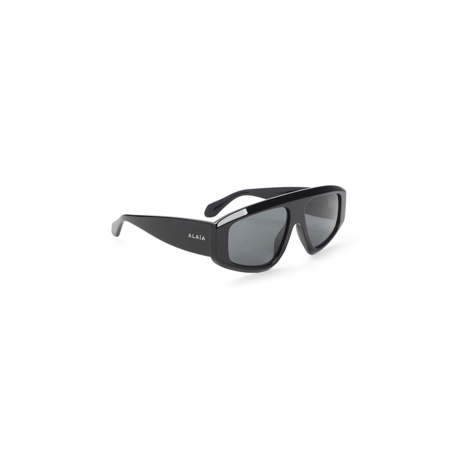 Alaïa Rectangular Frame Sunglasses Dark Lenses In Black