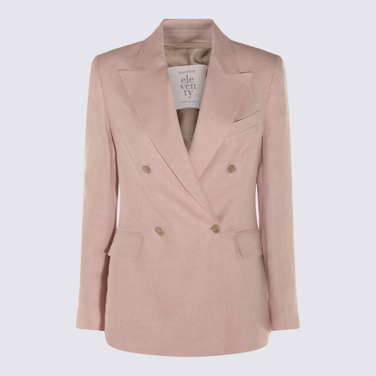 Eleventy Pink Linen Blazer