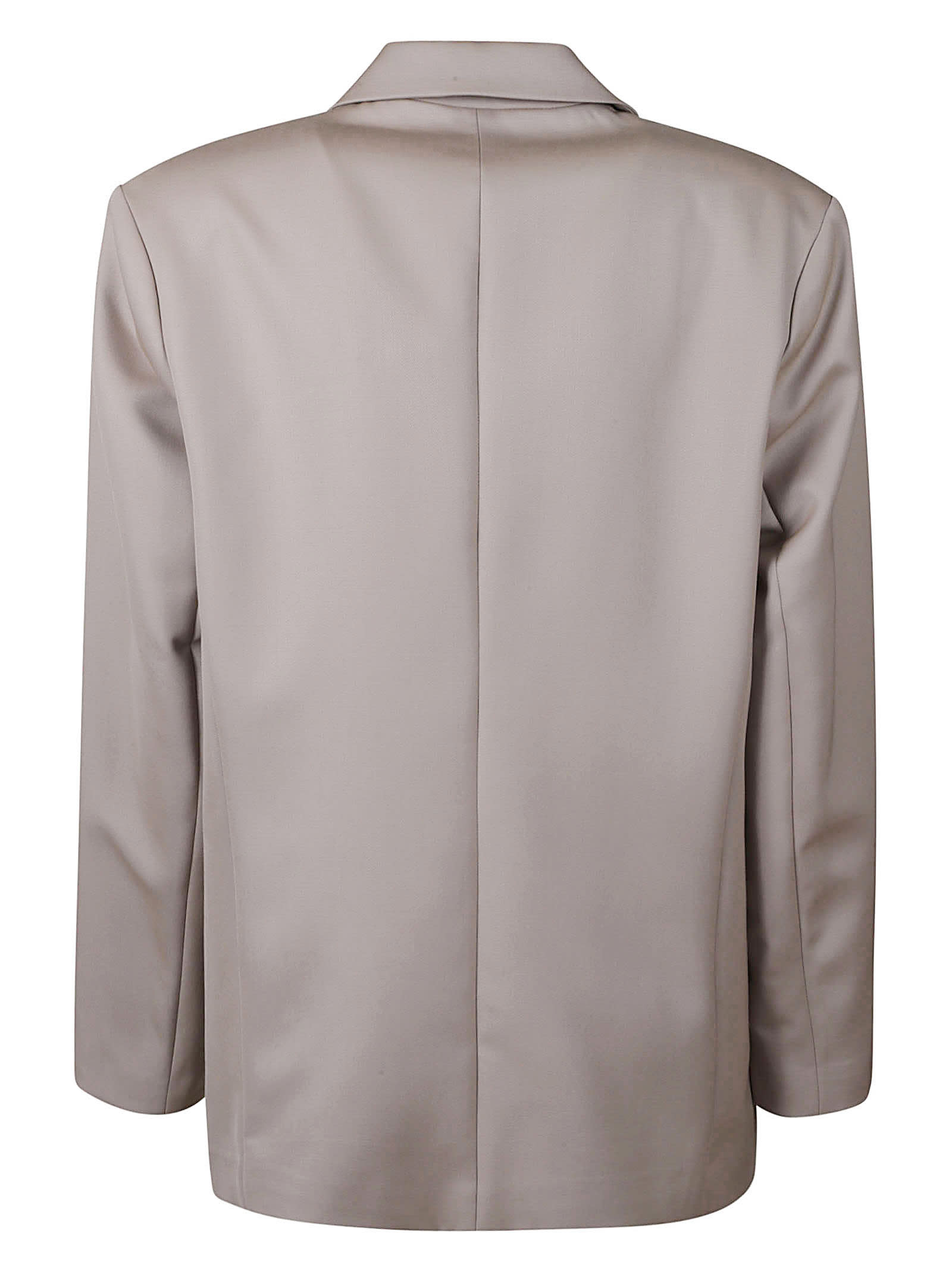 Shop Anine Bing Tri-pocket Regular Plain Blazer In Taupe