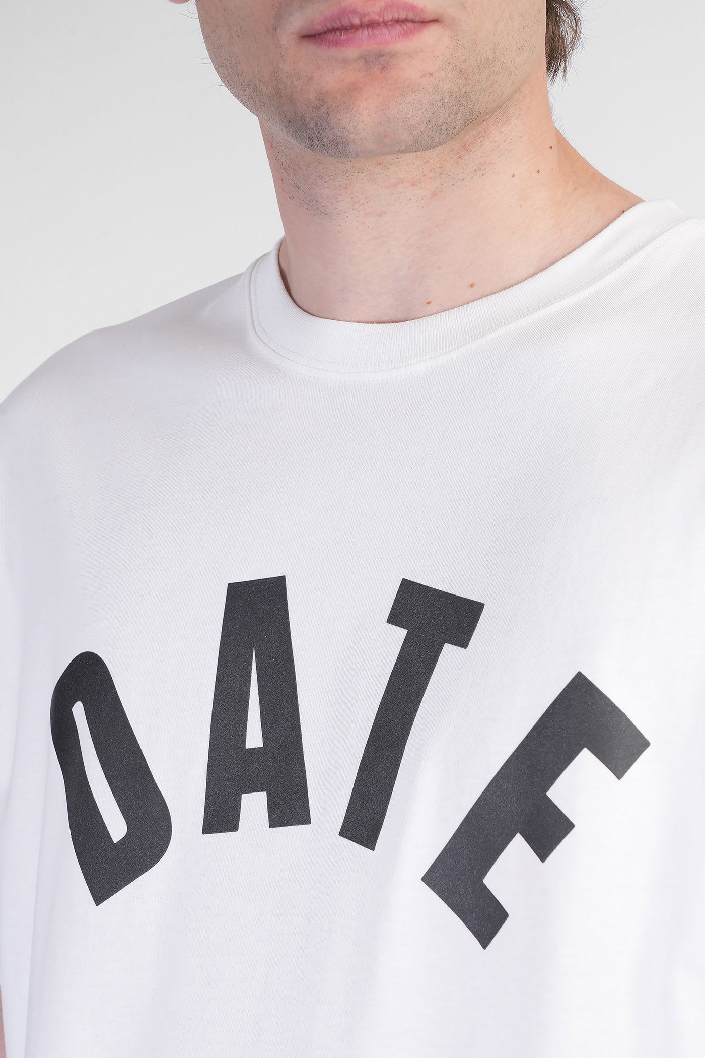 Date Baseball T-shirt In White Cotton