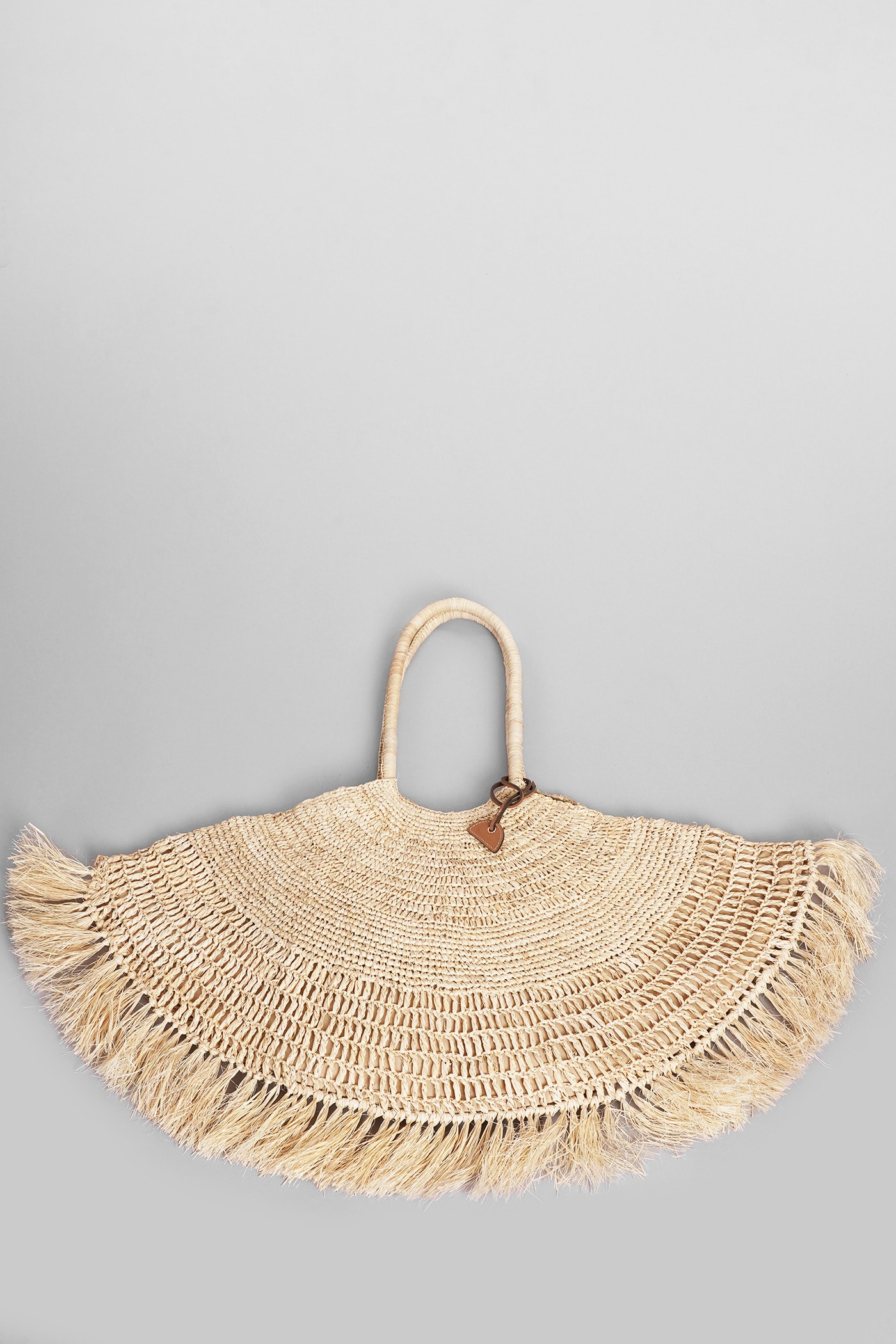 Lucia Tote In Beige Wool And Polyamide