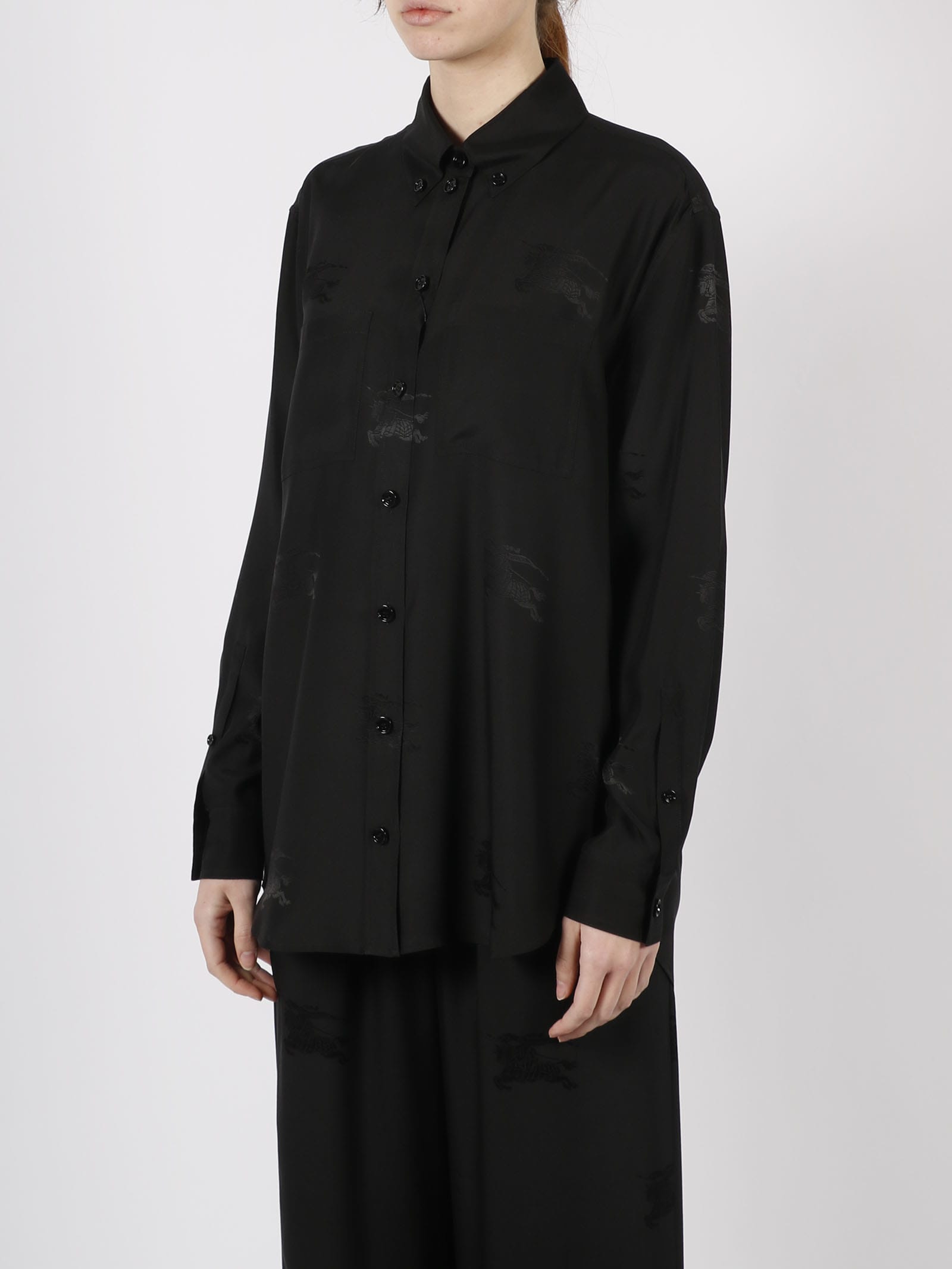 Shop Burberry Ivanna Shirt In Black