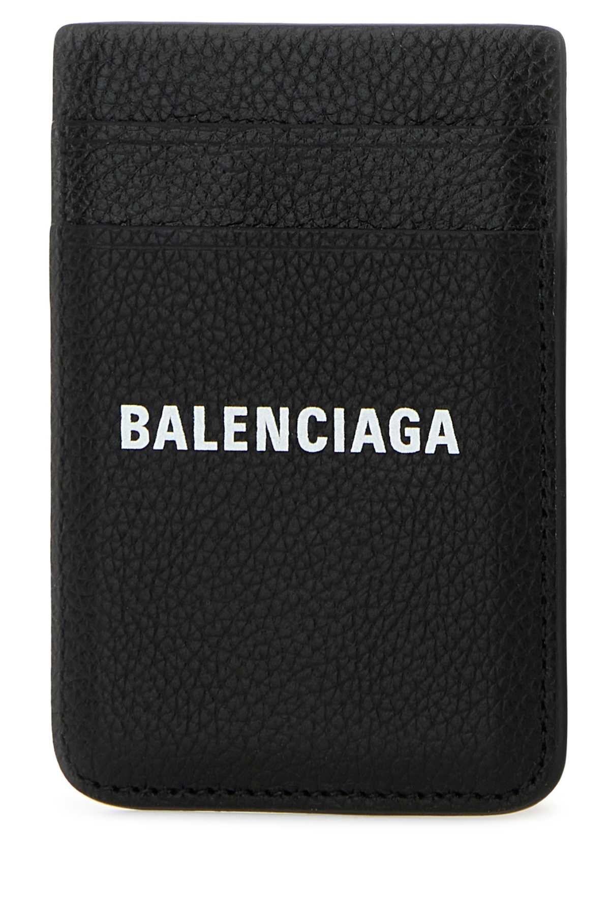 Balenciaga Black Leather Card Holder