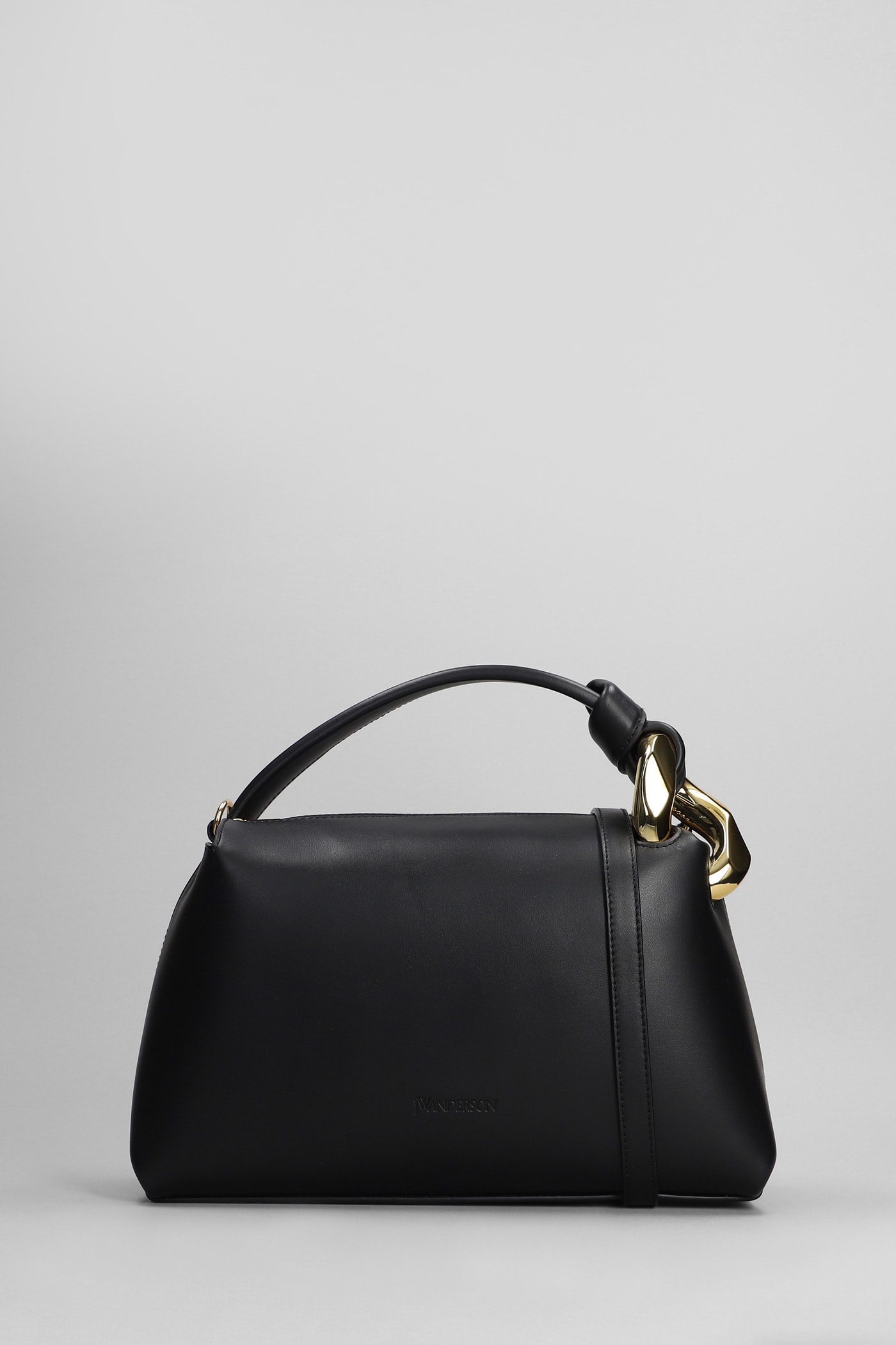 Shop Jw Anderson Corner Shoulder Bag In Black Leather