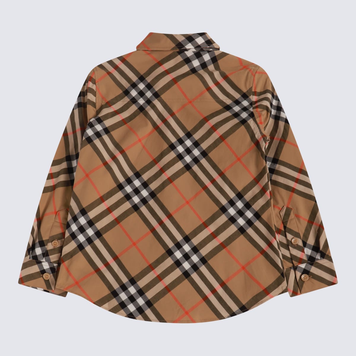 Burberry Brown Cotton Shirt In Nude
