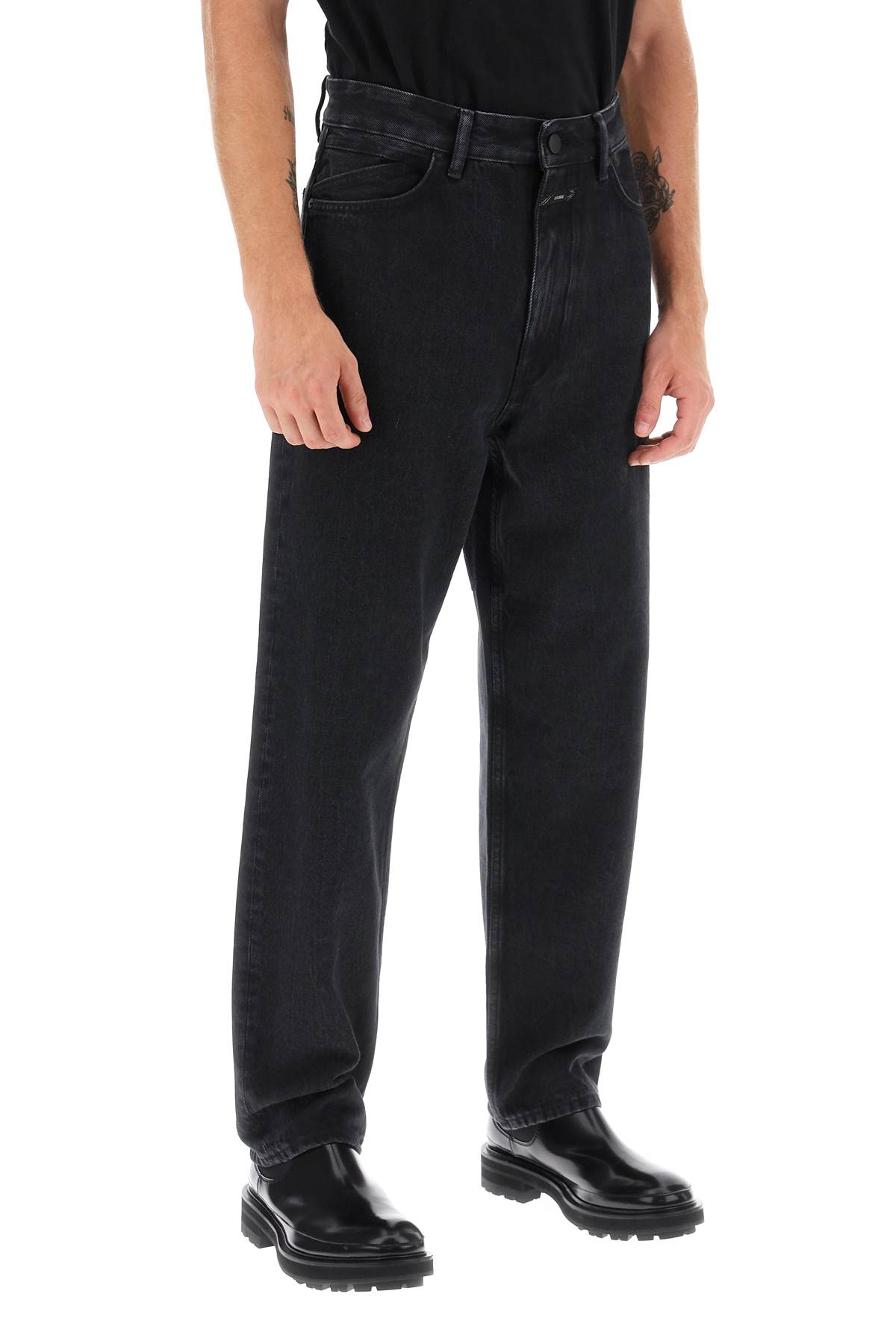 Shop Closed Regular Fit Jeans With Tapered Leg In Black Black (black)