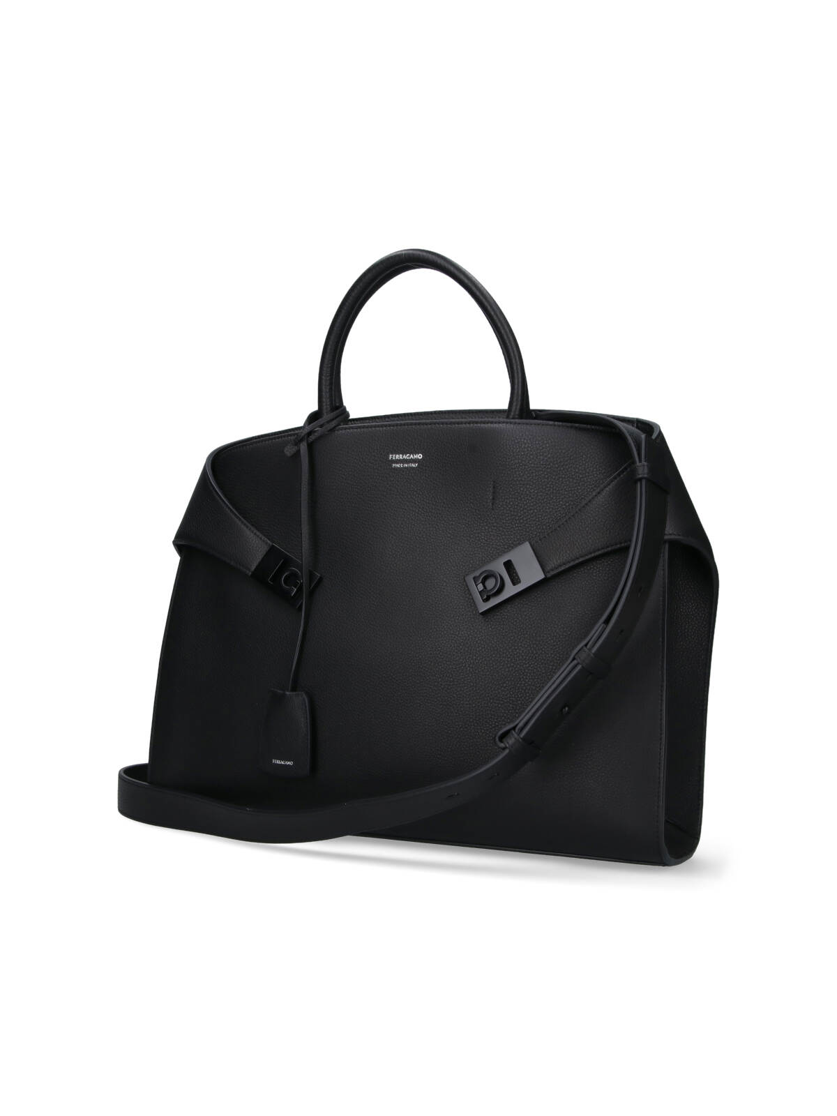 Ferragamo Work Bag Hug In Black