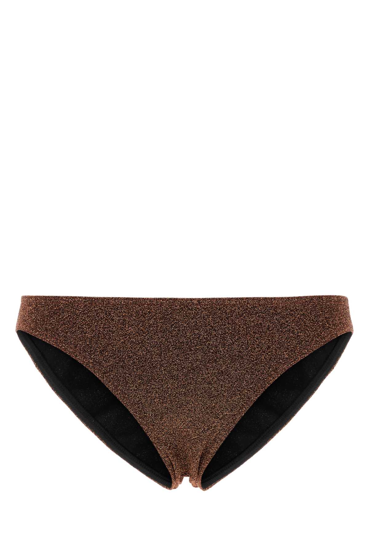 Orange Stretch Nylon Blend Etincelant Bikini Bottom