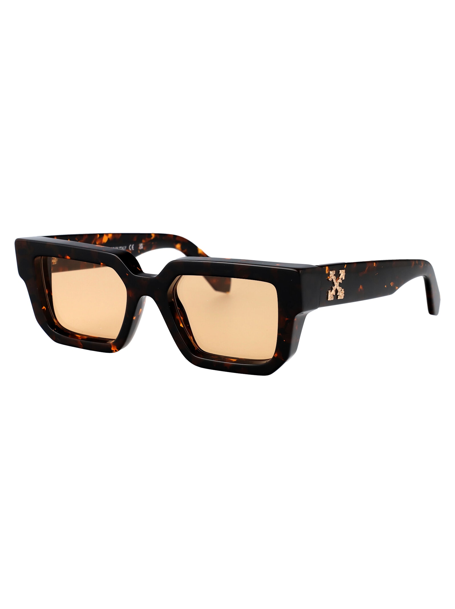 Off-white Silverstone Sunglasses In Havana Camel
