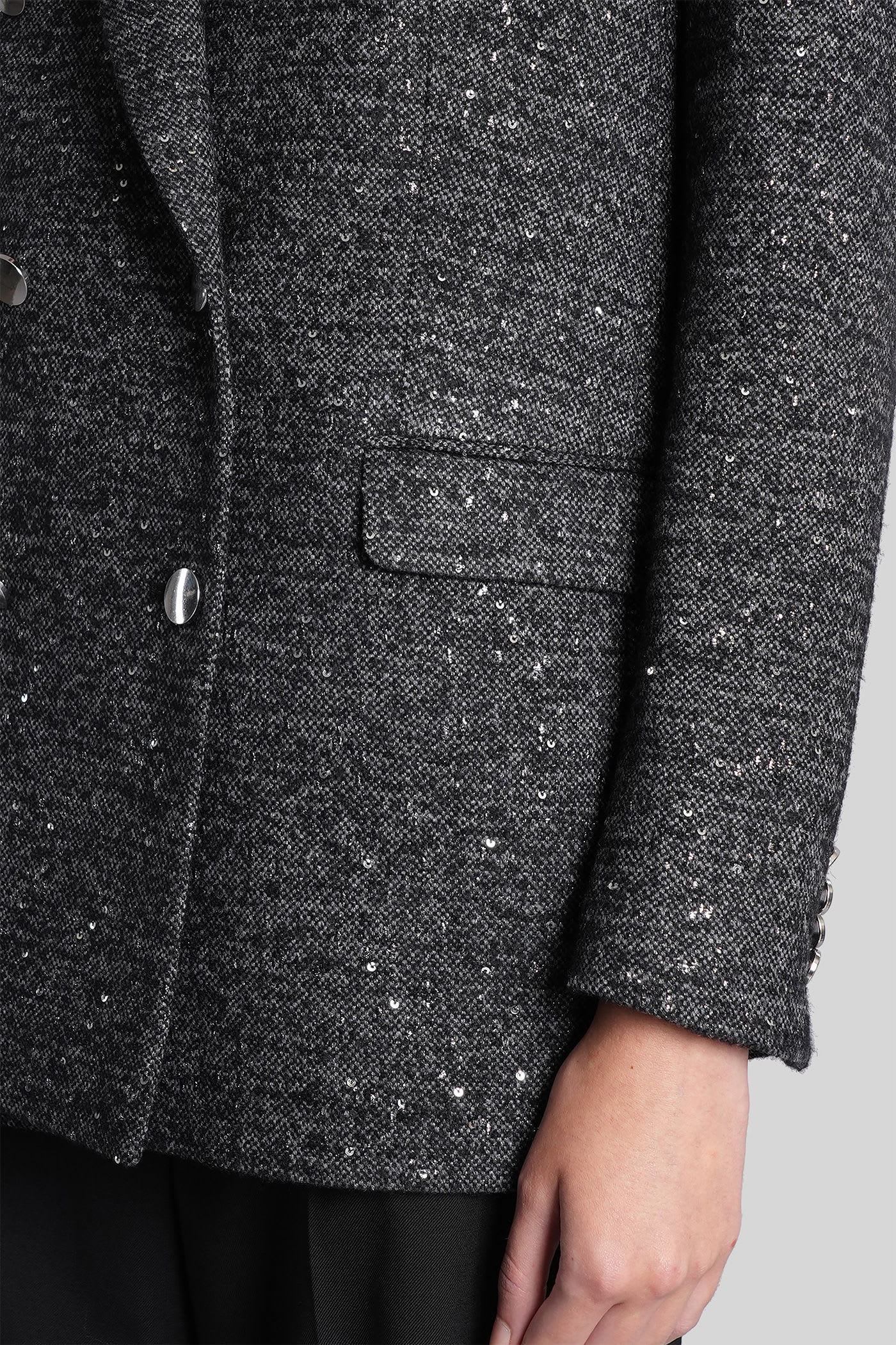 Tagliatore J-asmine10b Blazer In Grey Wool In Gray