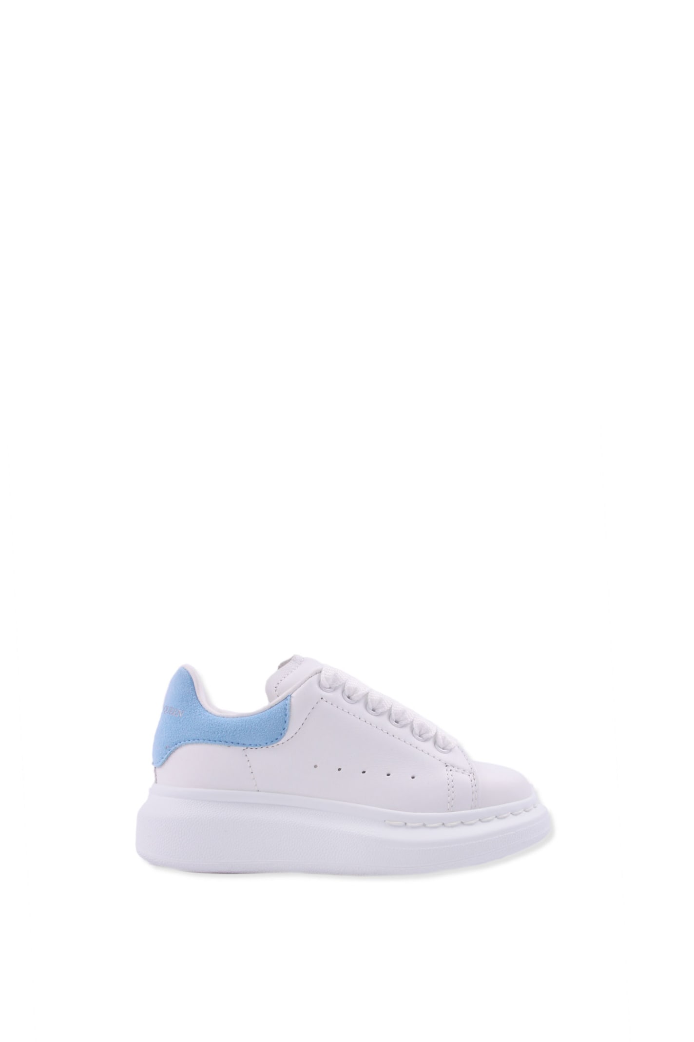 Alexander Mcqueen Kids' Leather Sneakers In White