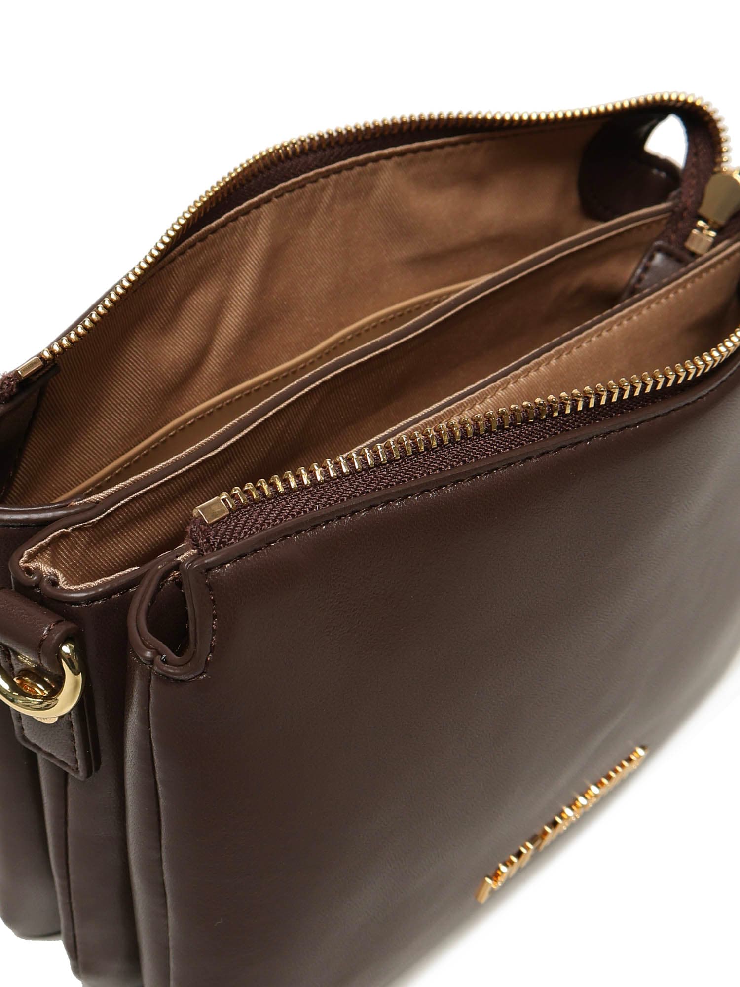 Love Moschino Shoulder Bag With Logo In Brown