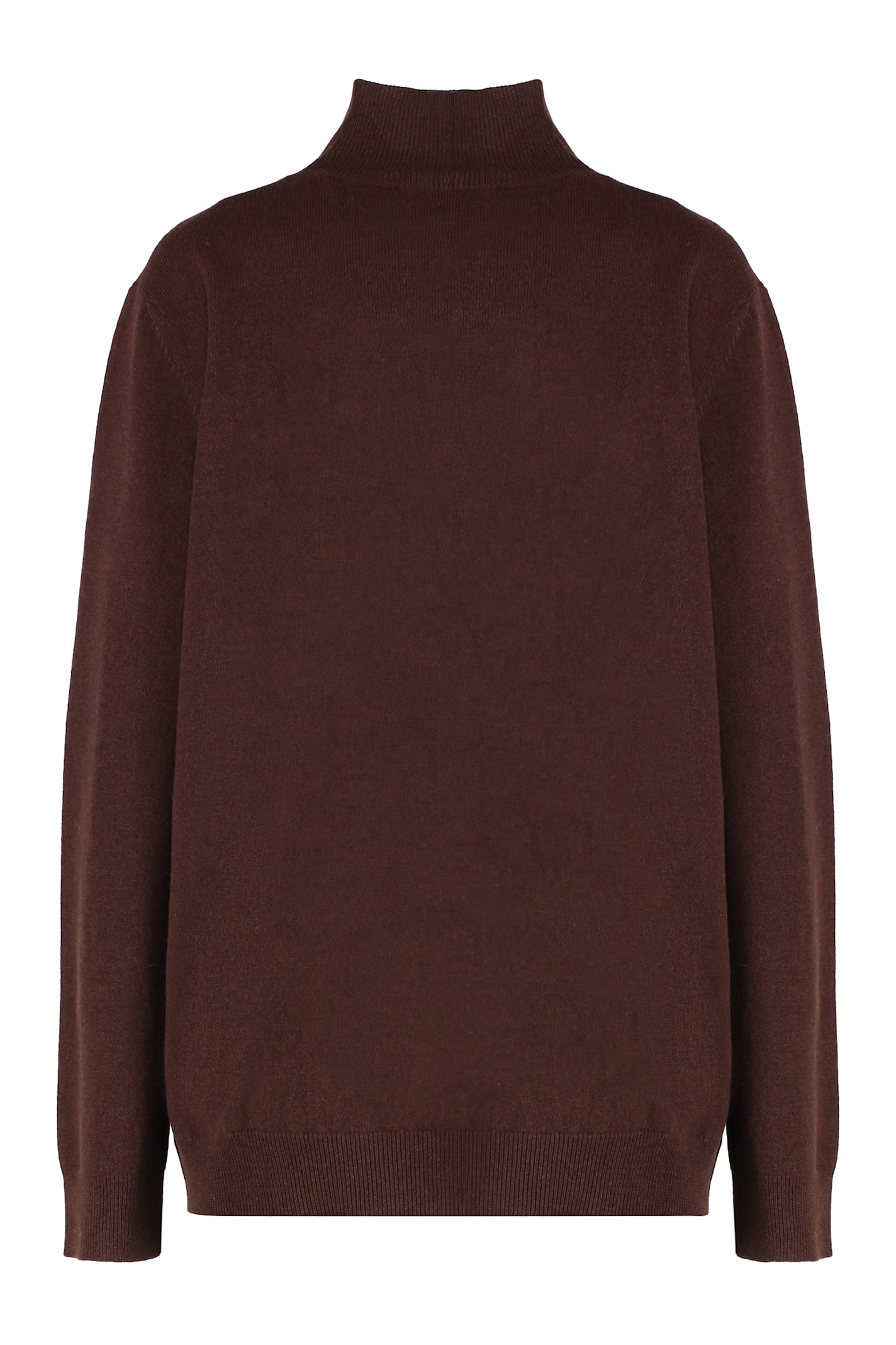 Fabiana Filippi High-neck Long-sleeved Sweater In Brown