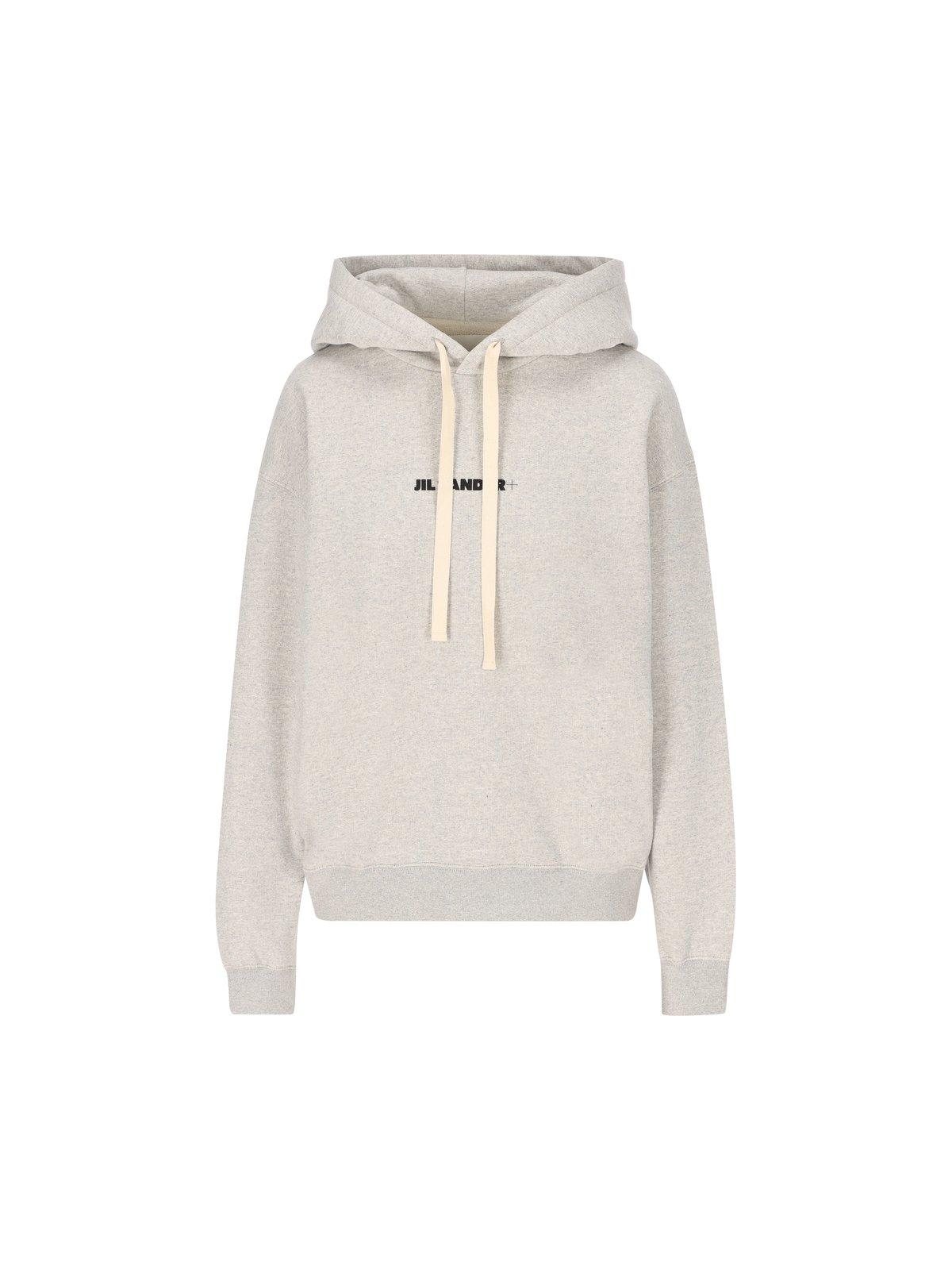 Jil Sander+ Long Sleeved Logo-print Hoodie