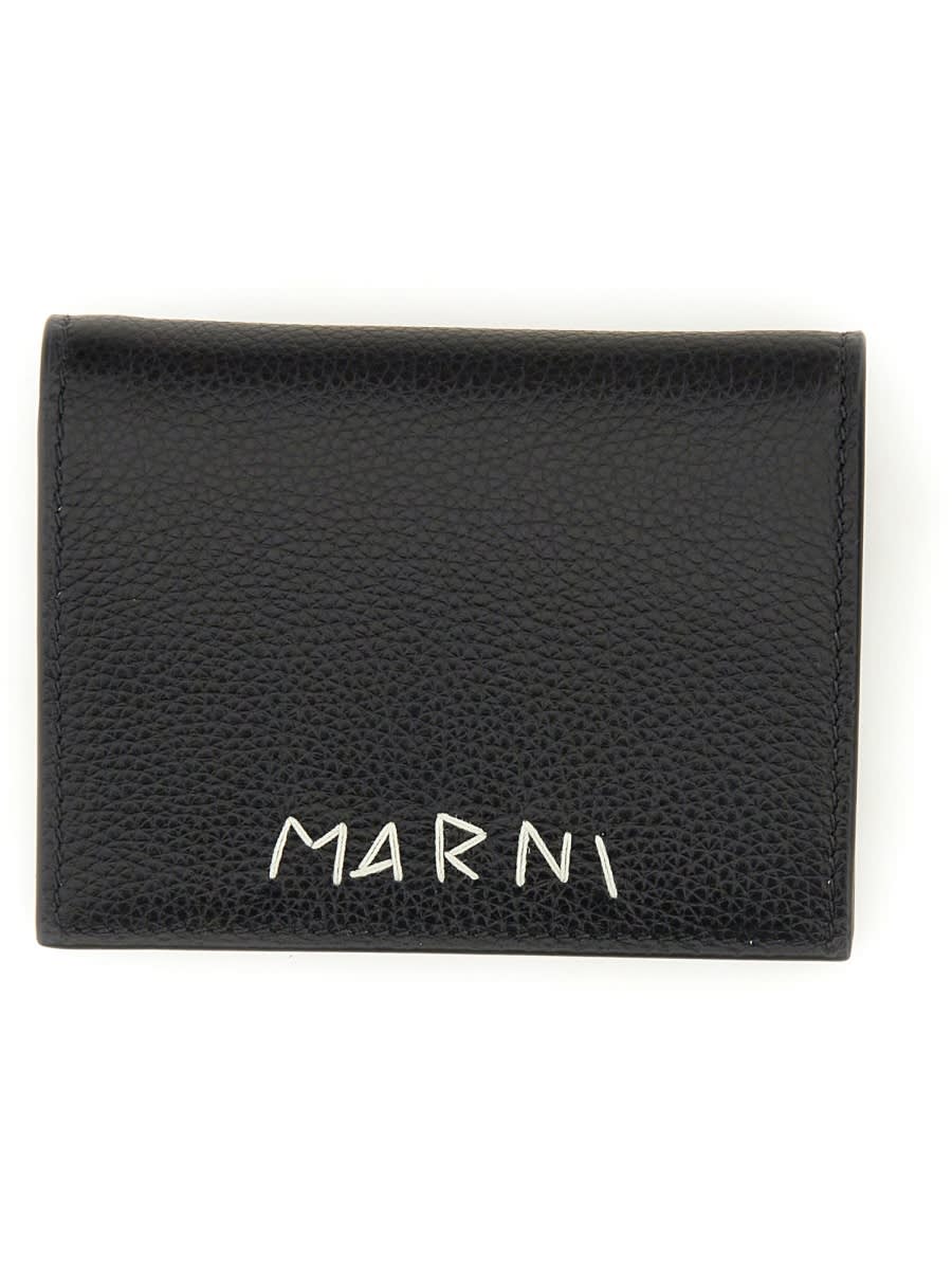 Marni Leather Wallet In Black