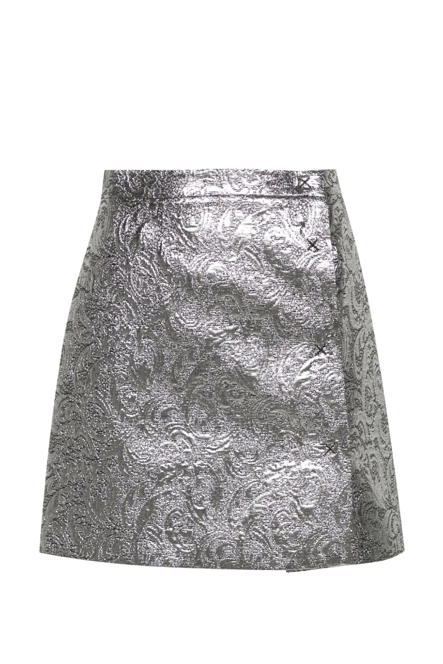 Shop Msgm Skirt In Silver