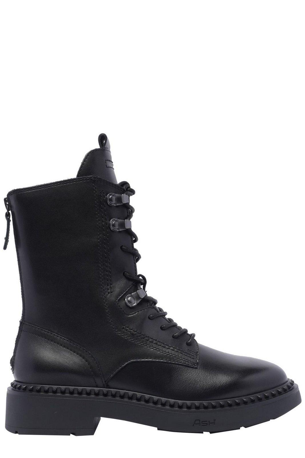 Round Toe Lace-up Boots