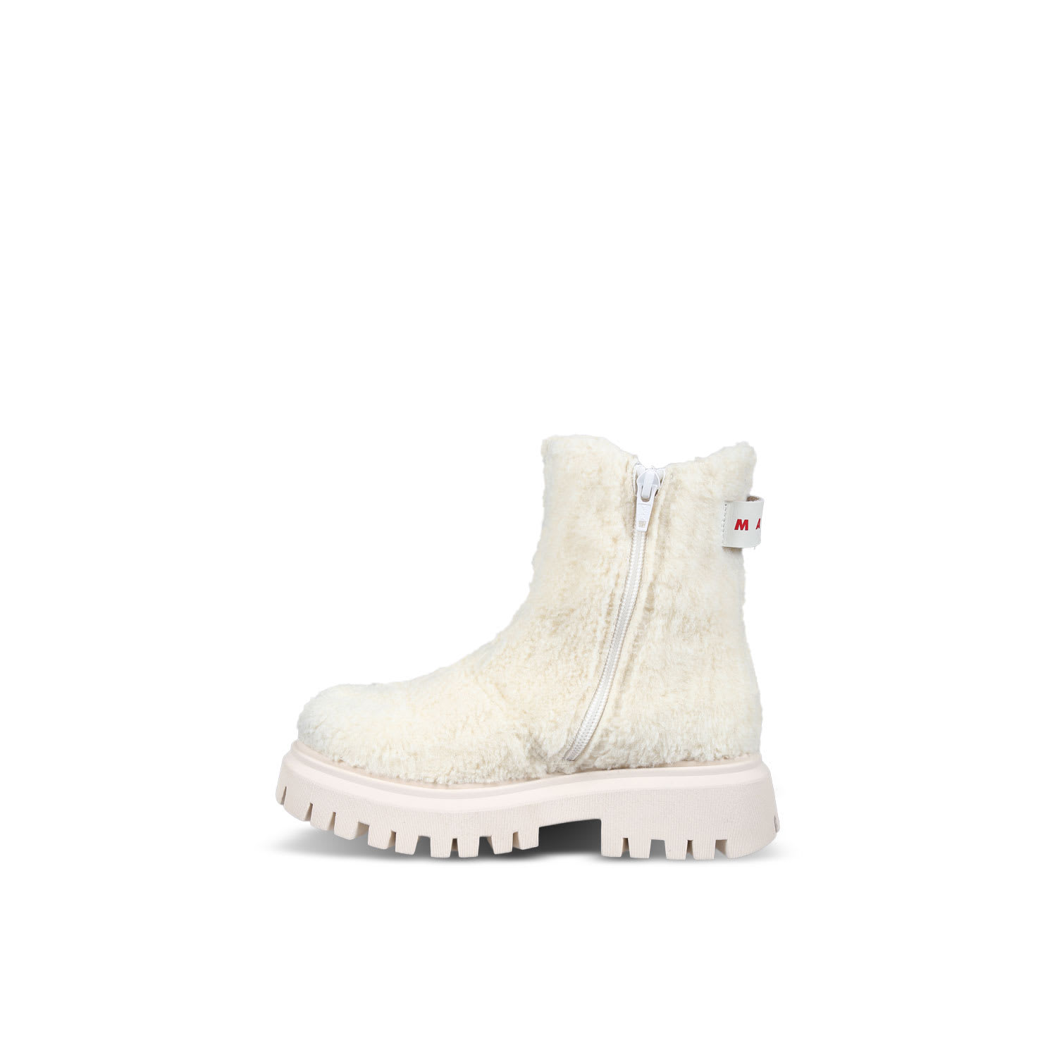Marni Beige Ankle Boots For Girl With Logo In Beige