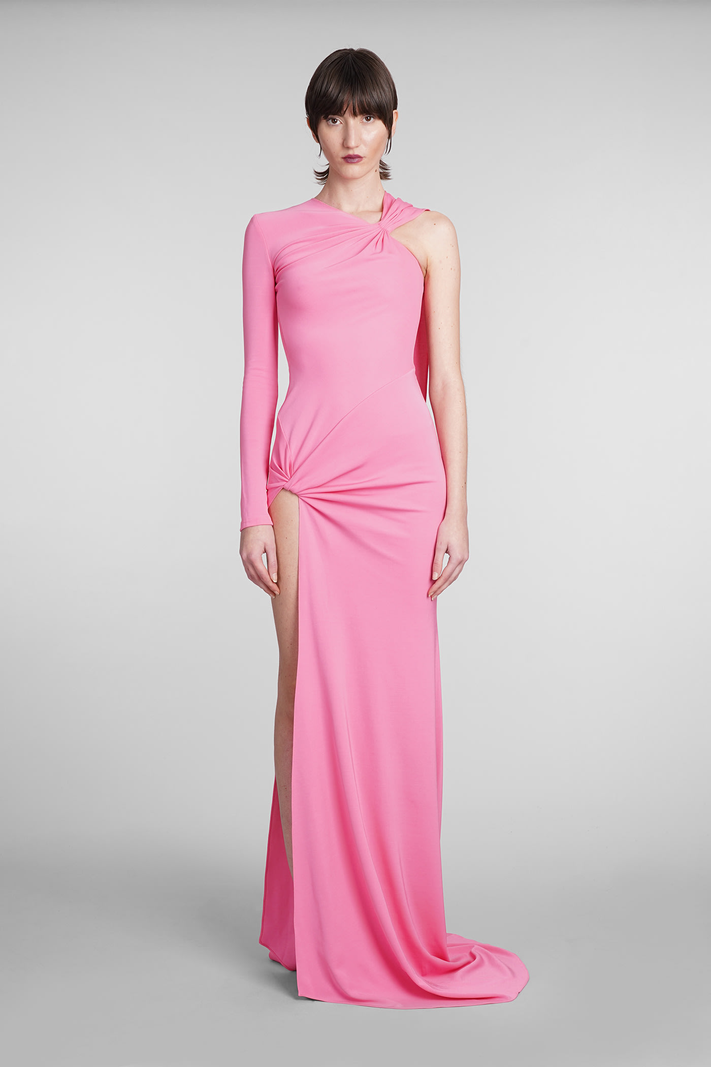 Dress In Rose-pink Viscose