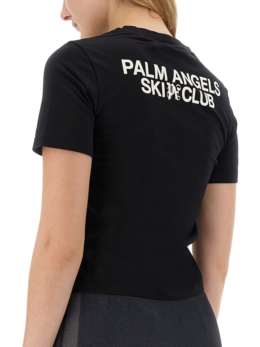 Shop Palm Angels Palm Ski Club T-shirt In Black