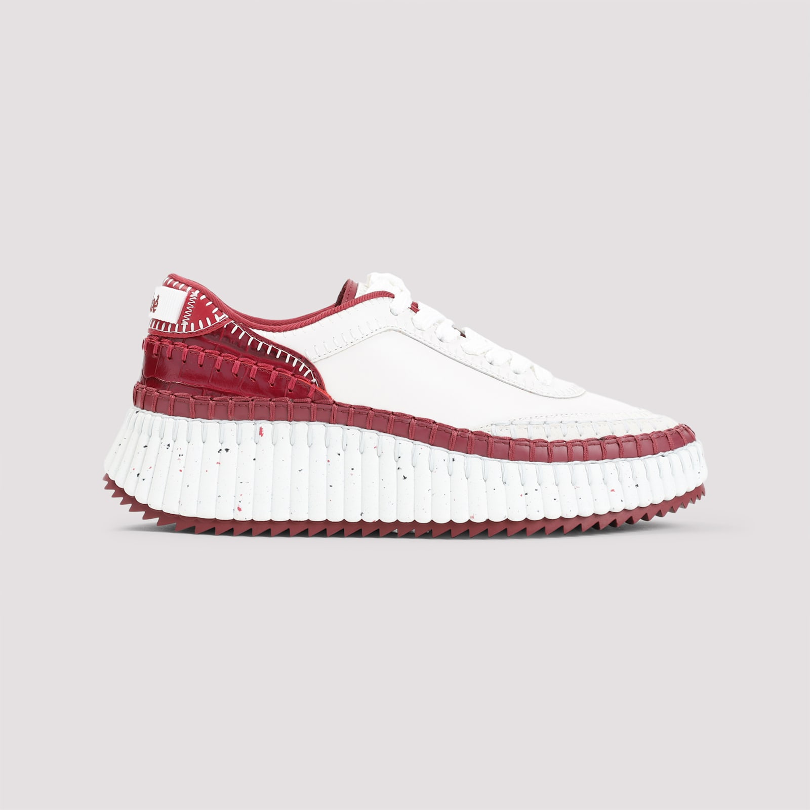 Shop Chloé Red And White Sneakers