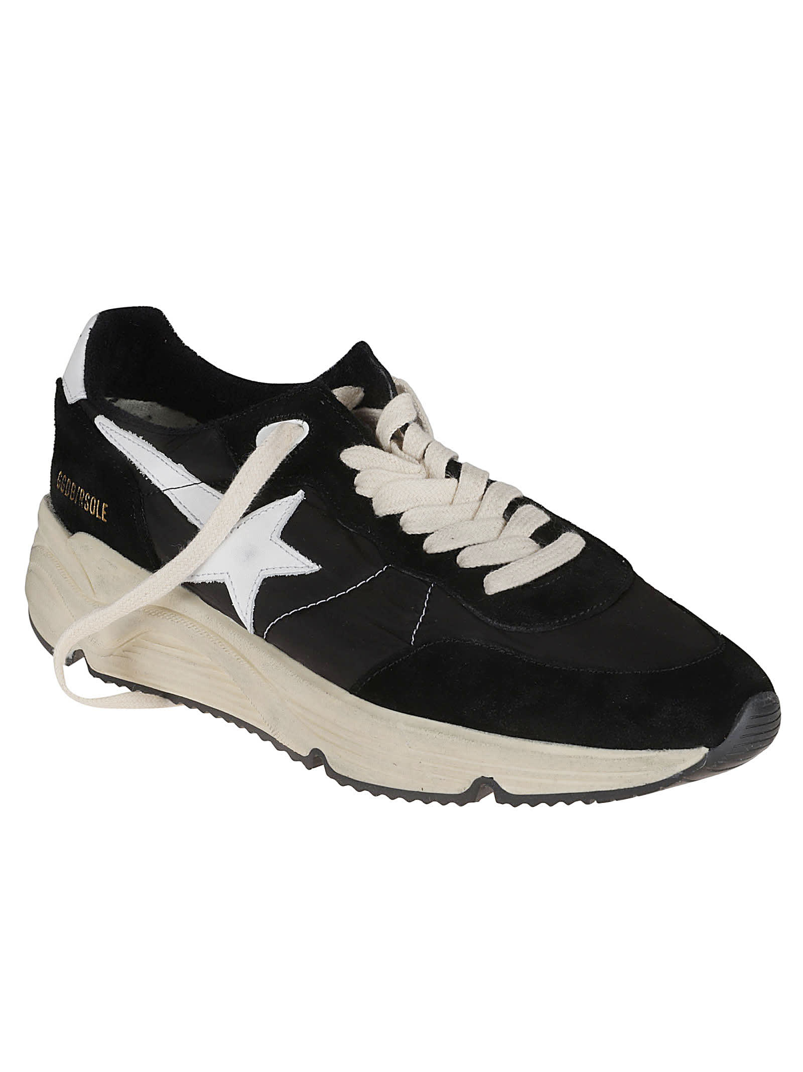 Golden Goose Men Running Sole Sneakers In Black