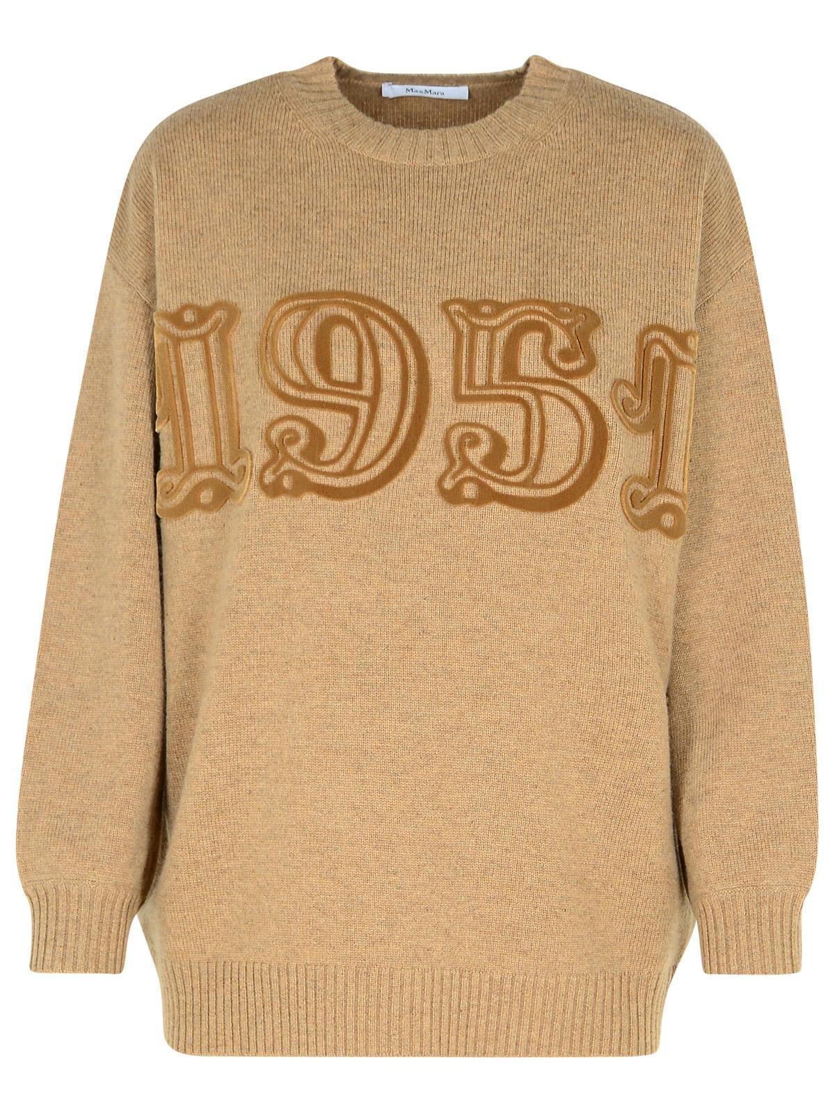 Max Mara Camel Wool And Cashmere Plata Sweater In Beige