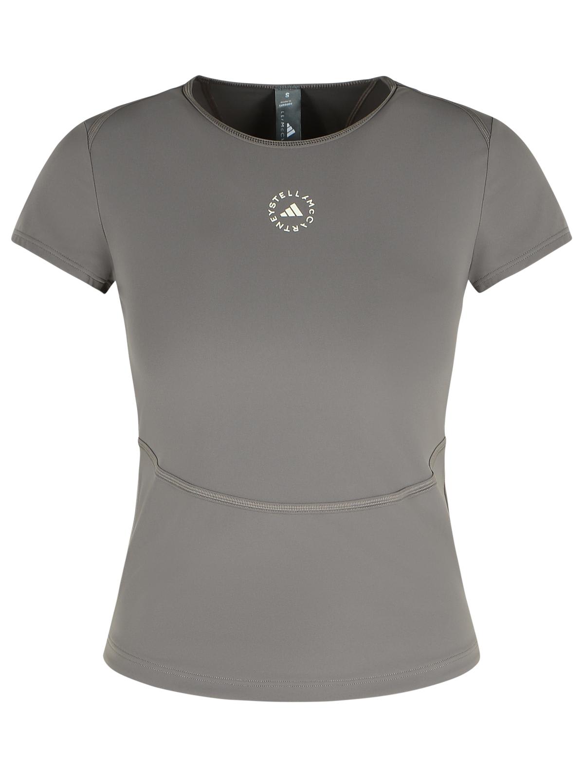 Adidas By Stella Mccartney Tpr Grey Polyamide Blend T-shirt In Gray