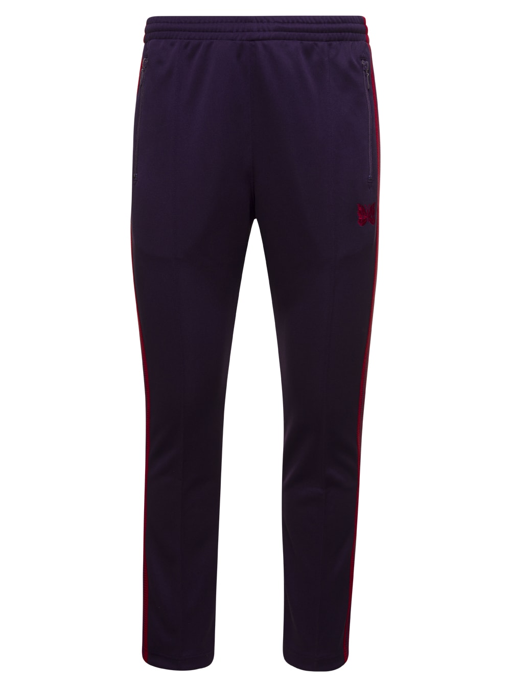 Needles Purple Track Pants With Side Stripes Detailing Man Needles