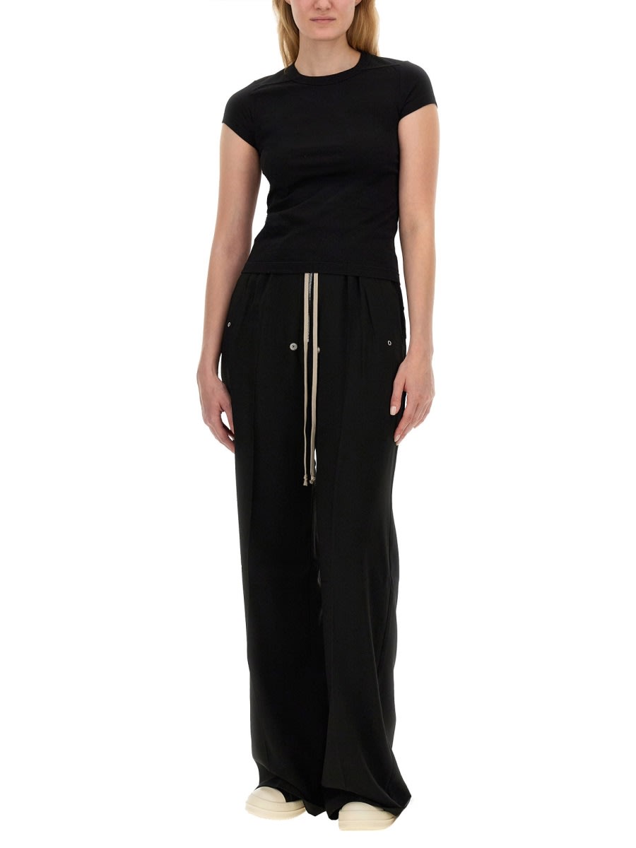 Shop Rick Owens Wide Bela Trousers In Black