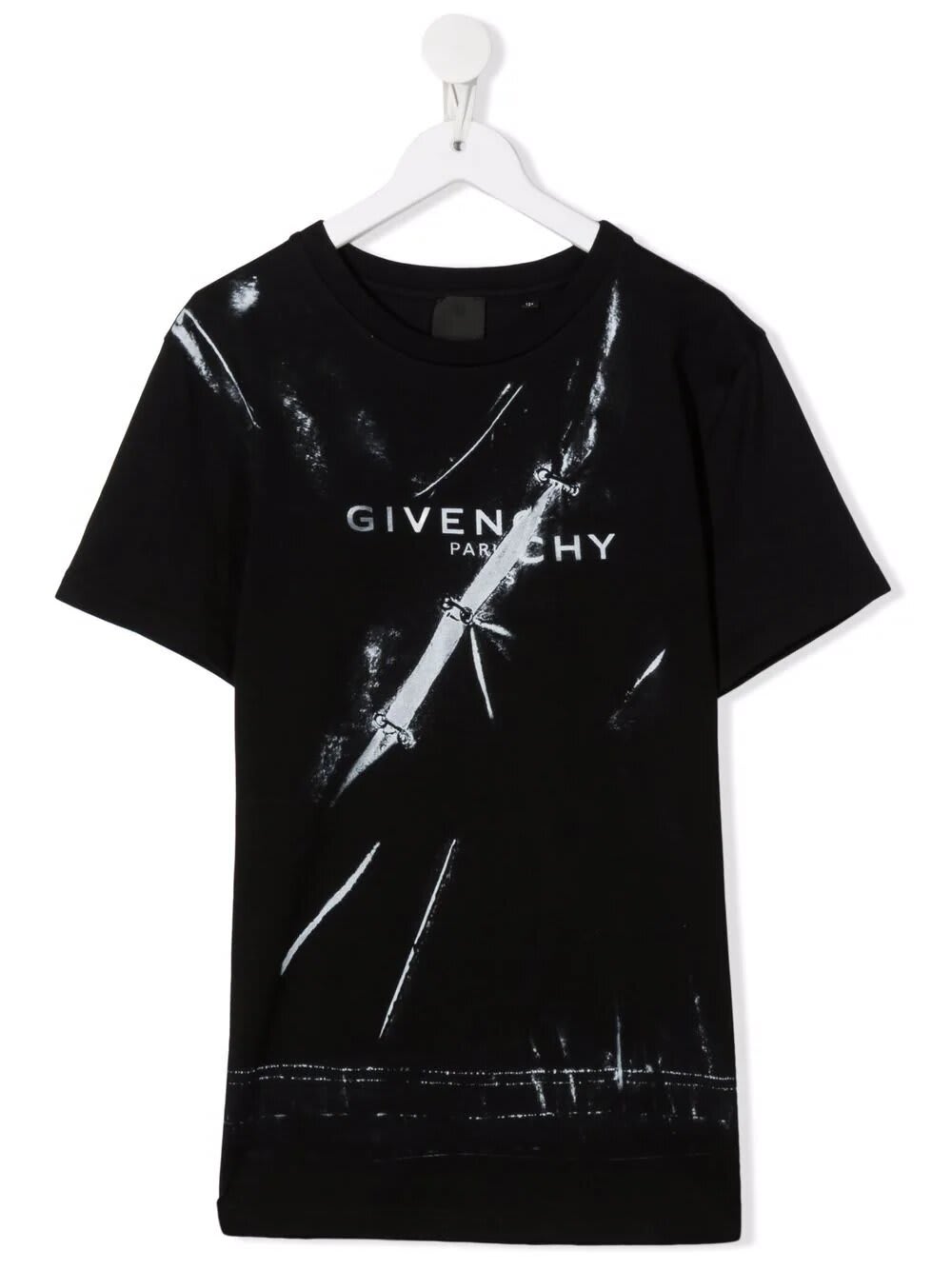 Black Givenchy Kids T-shirt With Trompe-loeil Effect